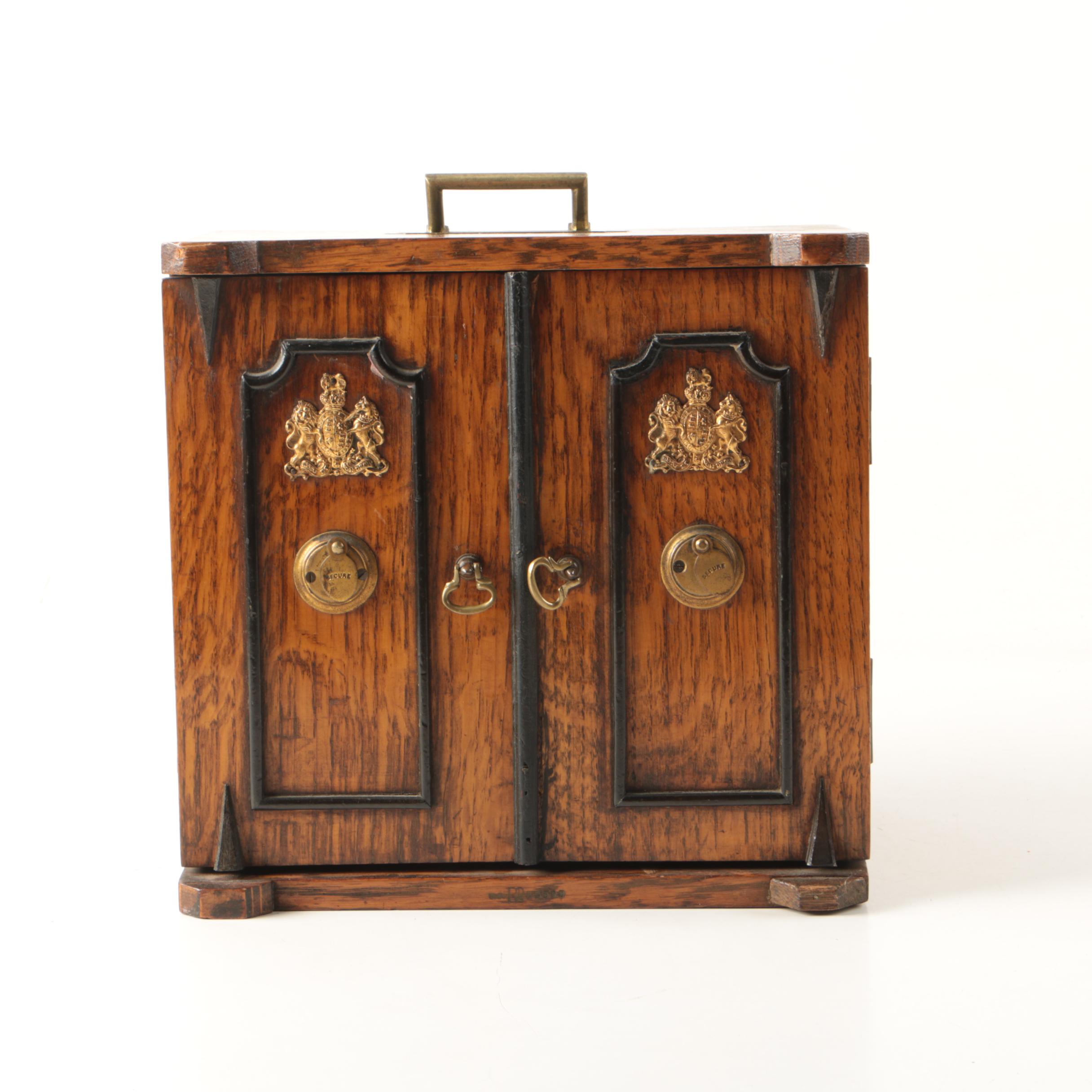 Antique Coin Collector's Storage Chest