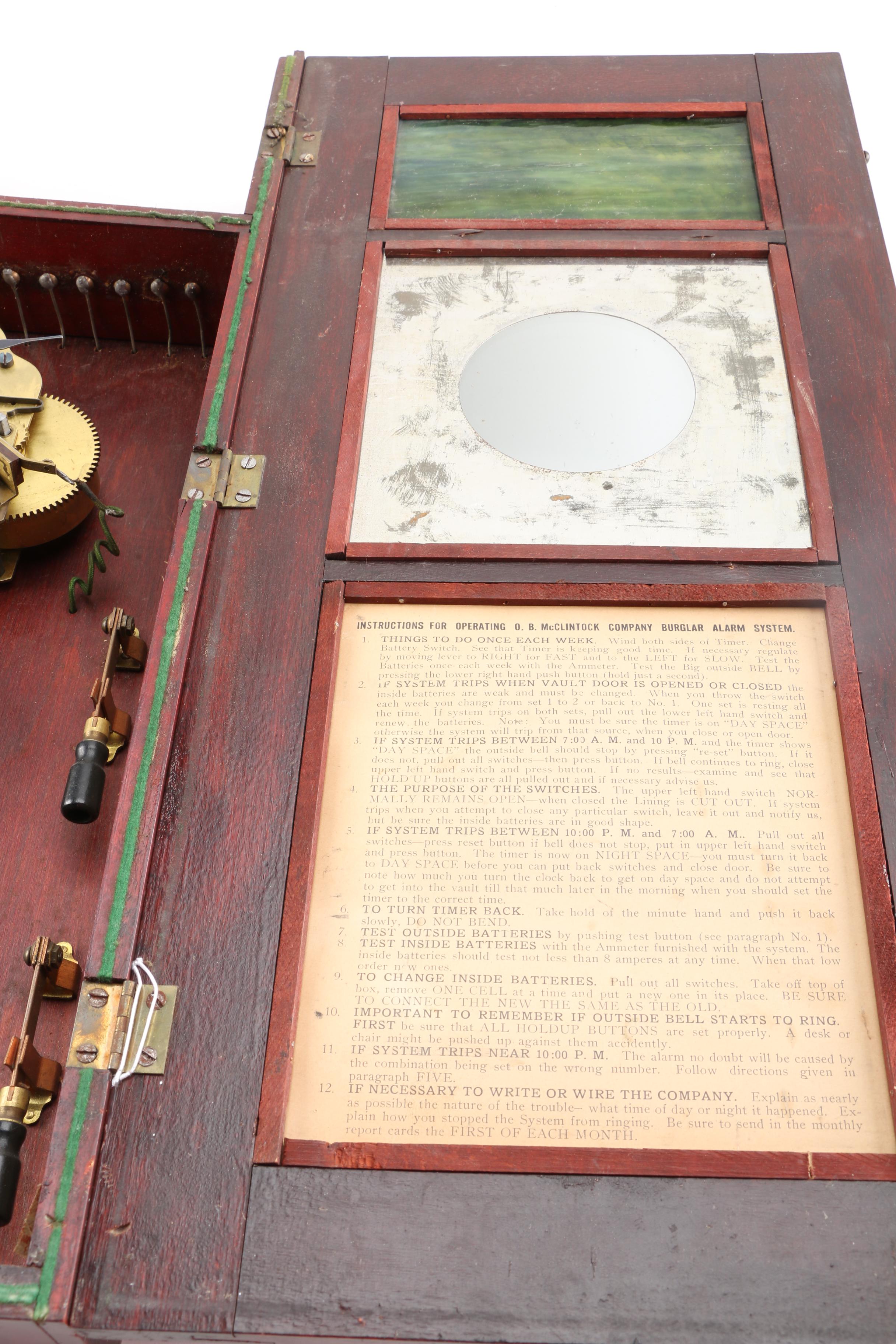 Antique O.B. Mclintock Bank Alarm System Control Box