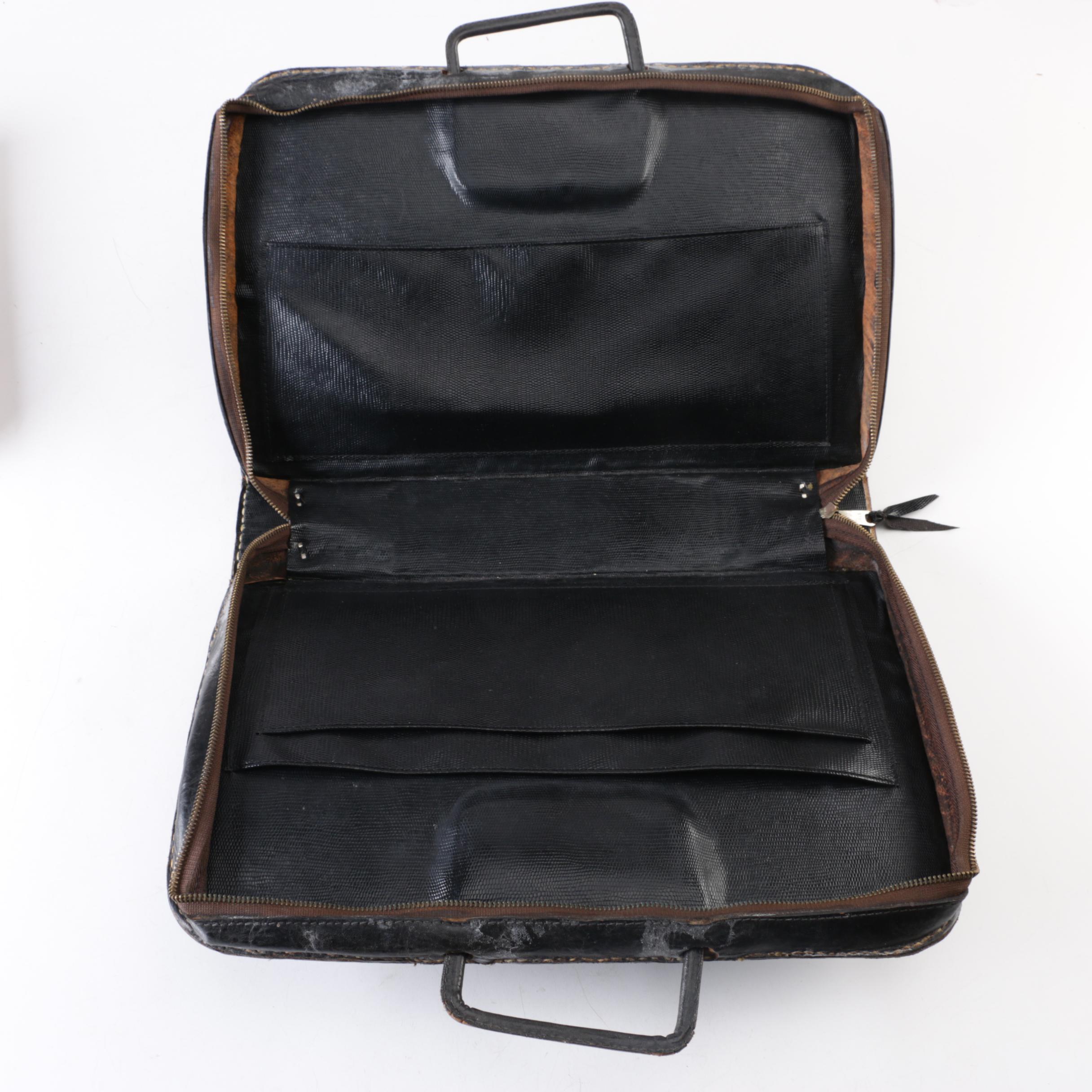 Vintage Tooled Leather Attaché Cases
