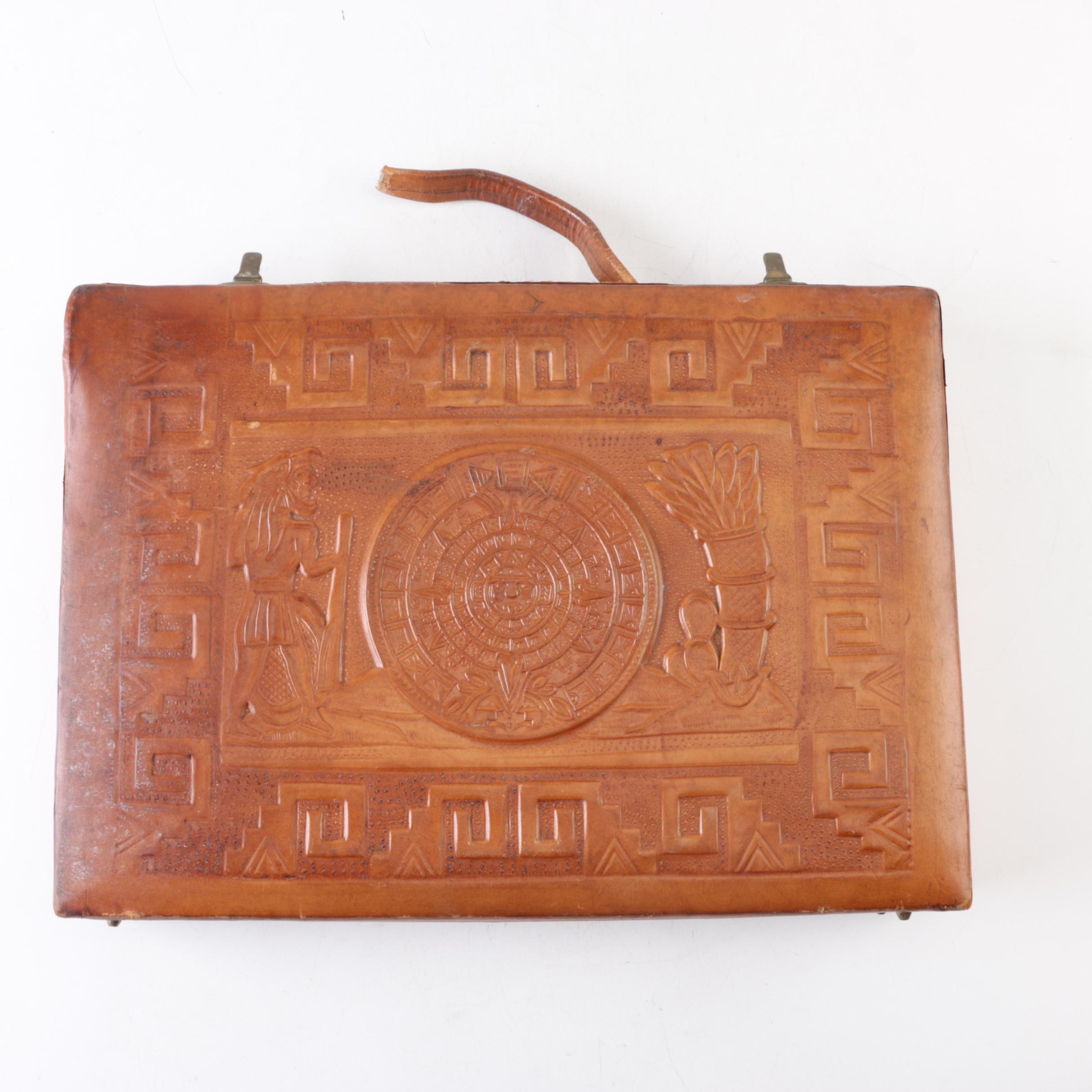Vintage Tooled Leather Attaché Cases