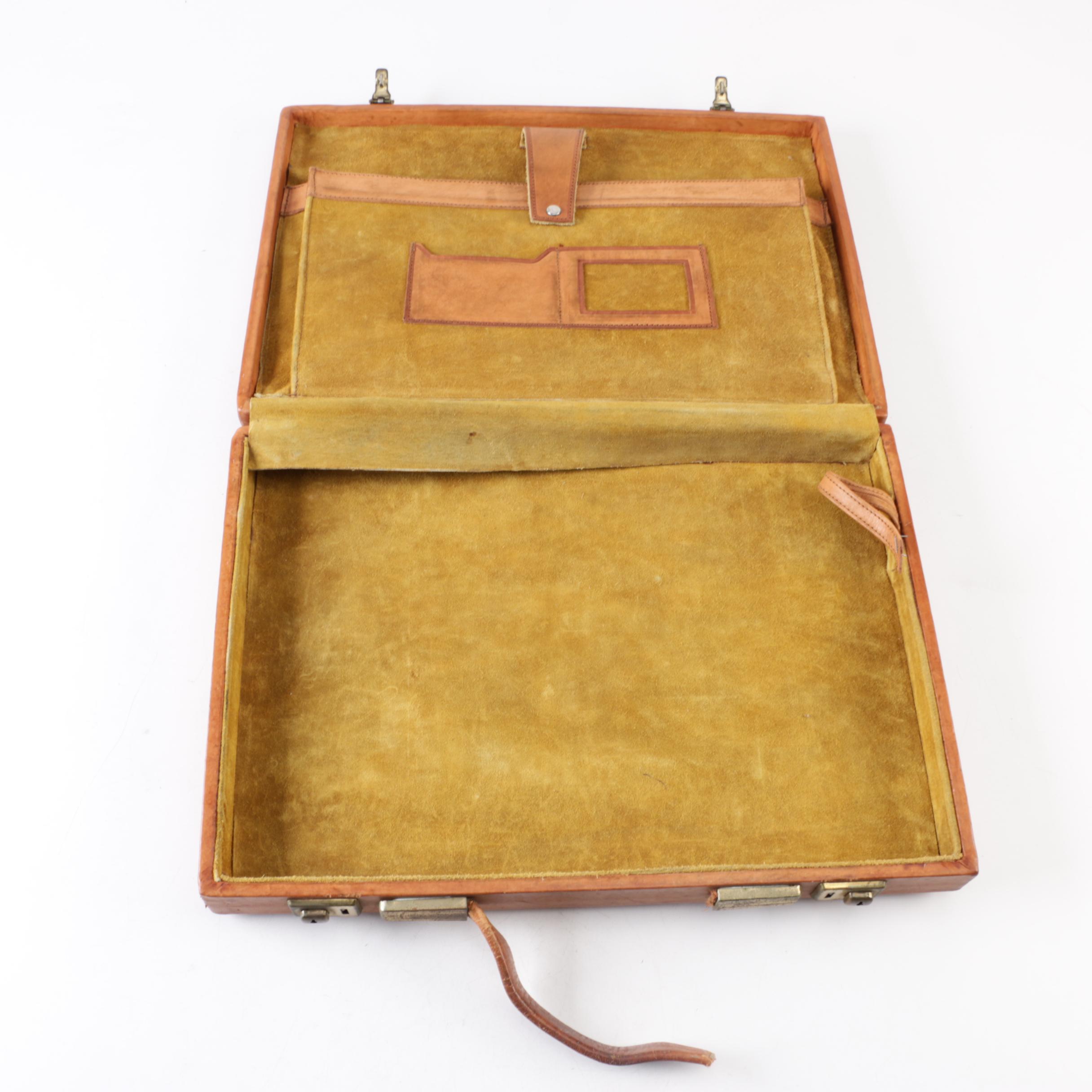 Vintage Tooled Leather Attaché Cases