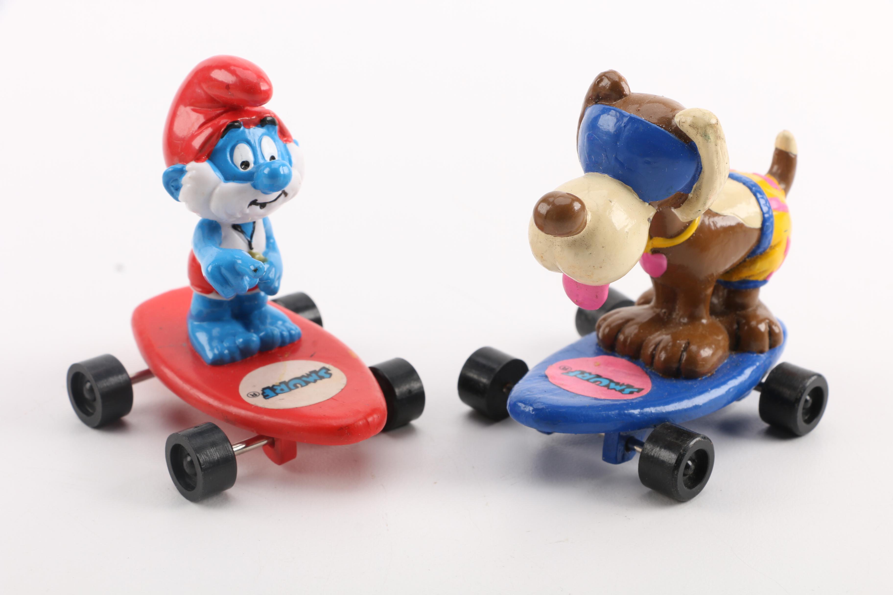 Plastic Toys Including Disney and The Smurfs