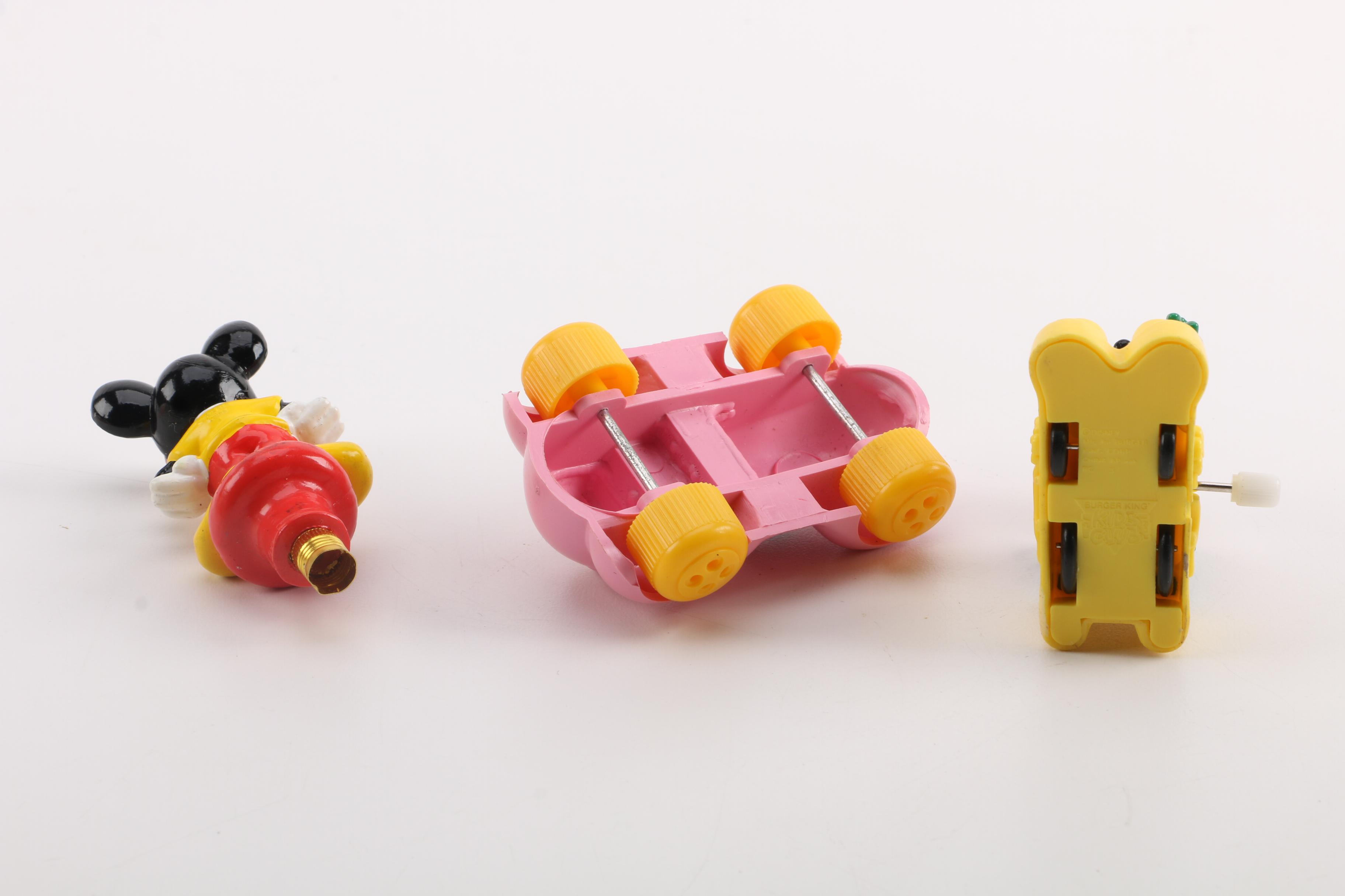 Plastic Toys Including Disney and The Smurfs