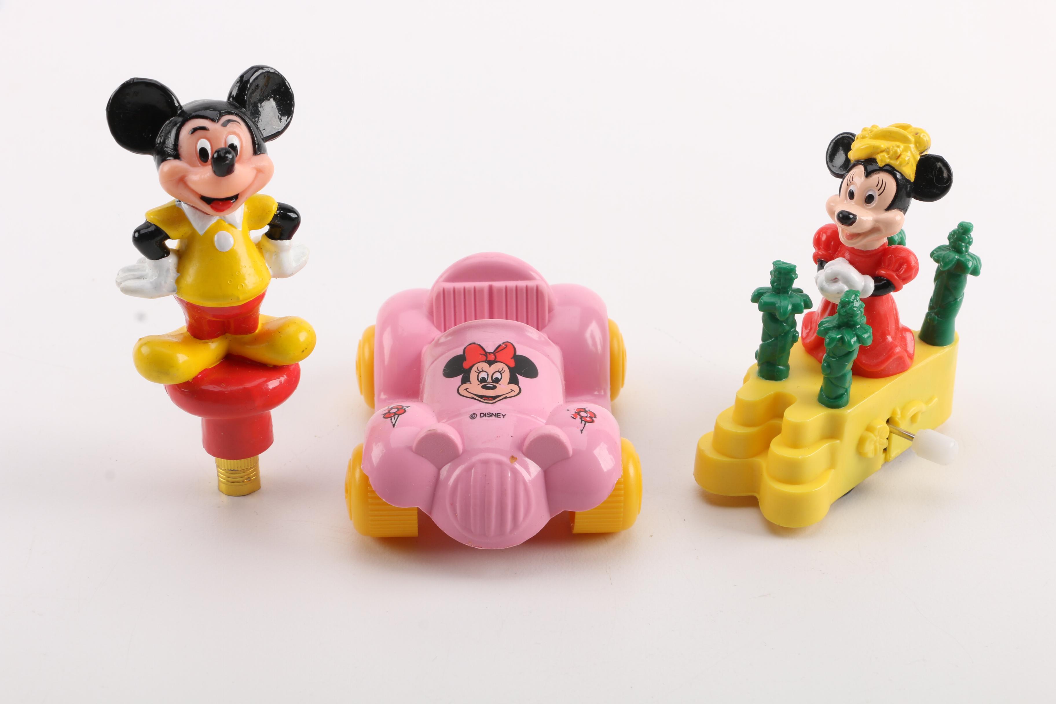 Plastic Toys Including Disney and The Smurfs