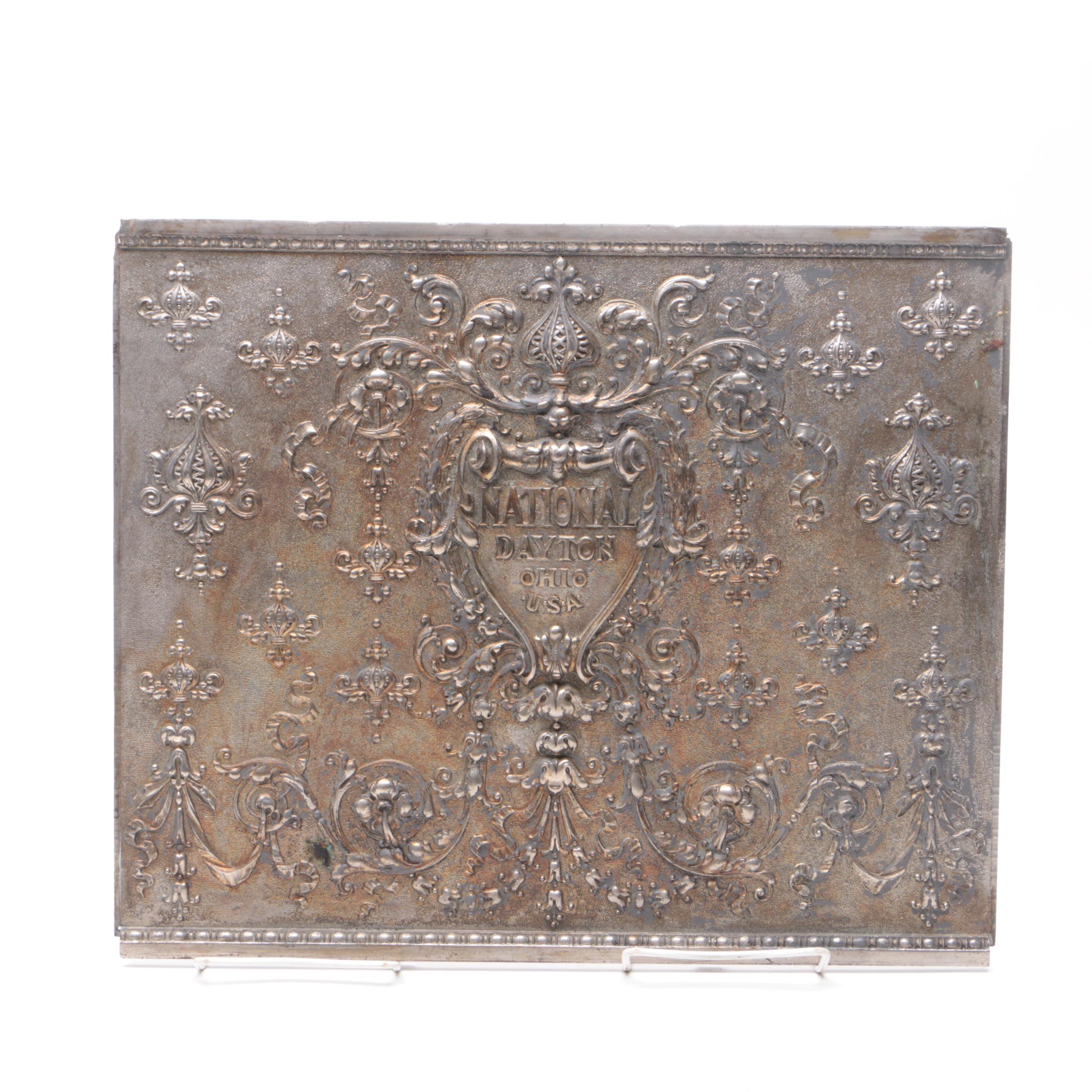 National Dayton Ohio Cash Register Plate