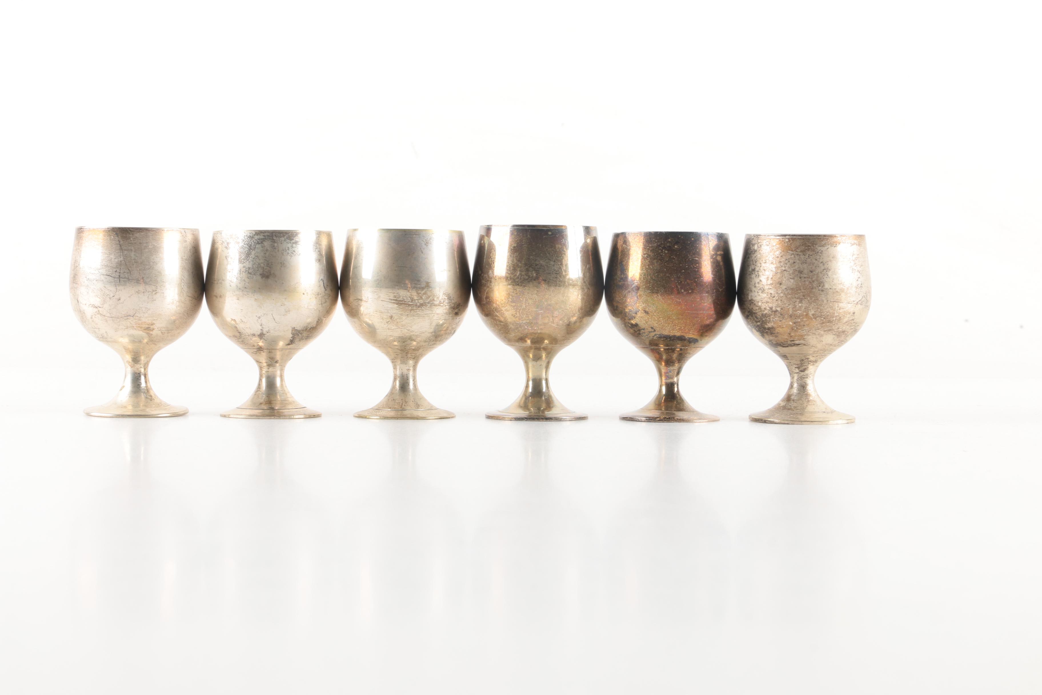 Indian Silver-Plated Cordial Cups