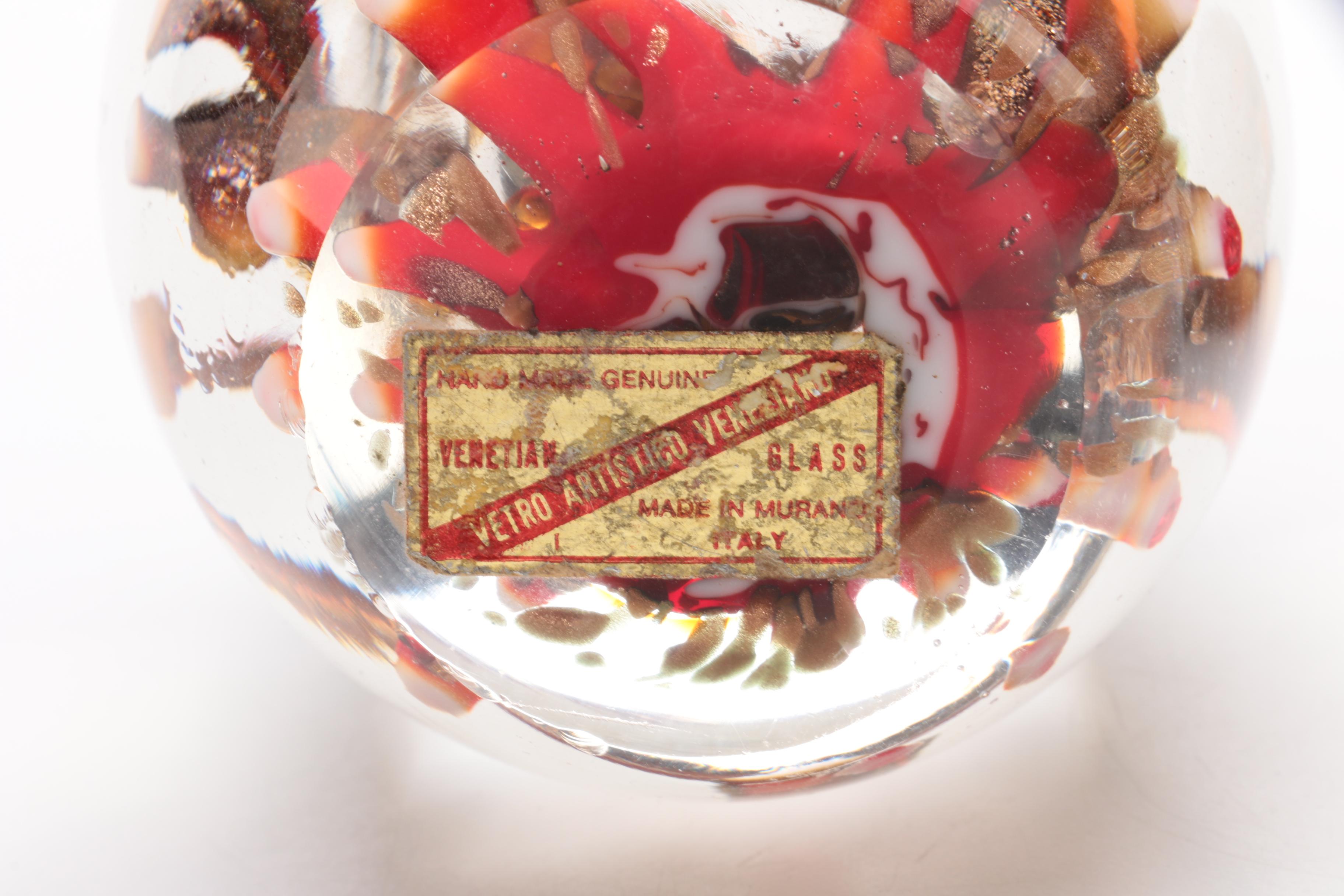 Handmade Italian Art Glass Paperweights