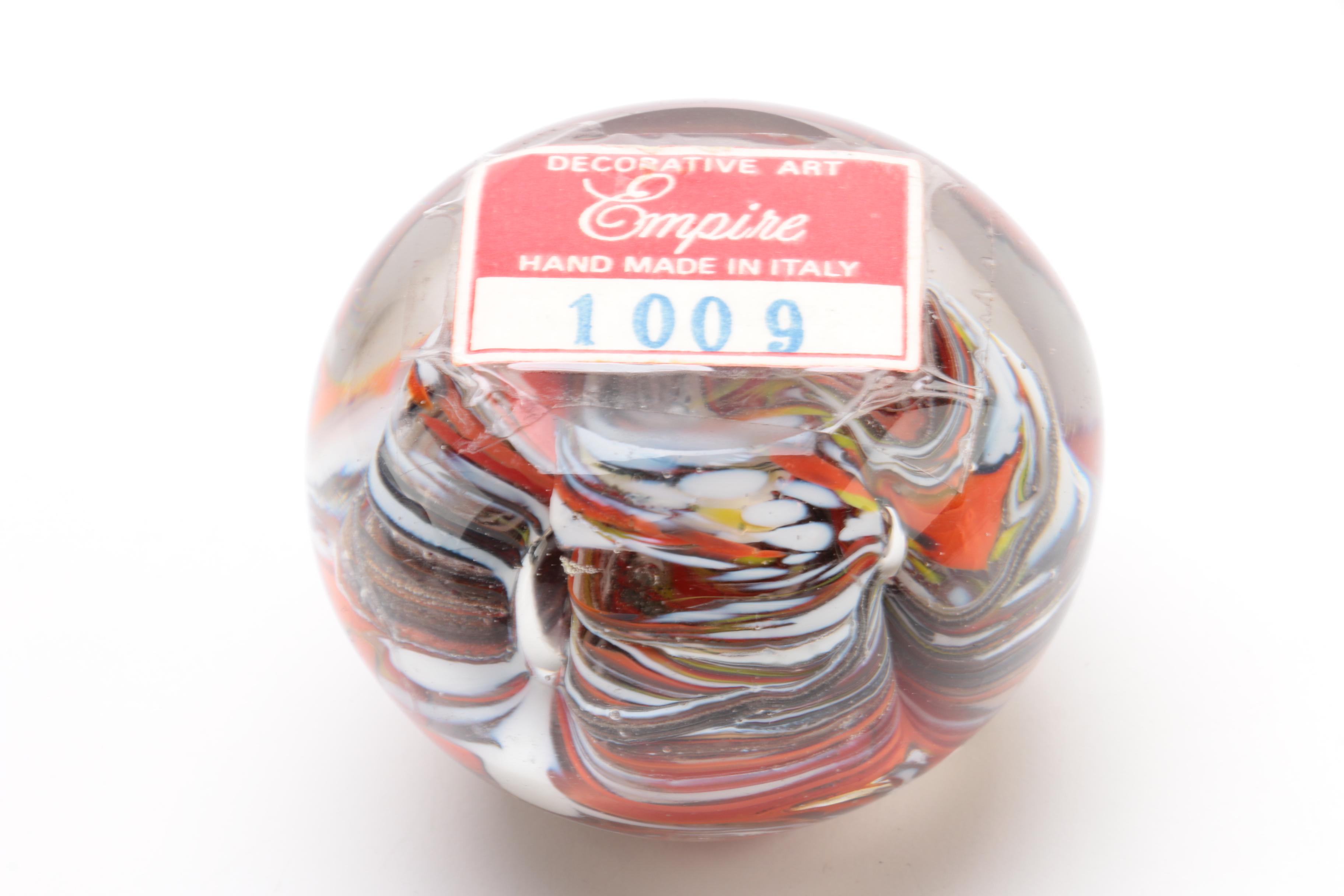 Handmade Italian Art Glass Paperweights