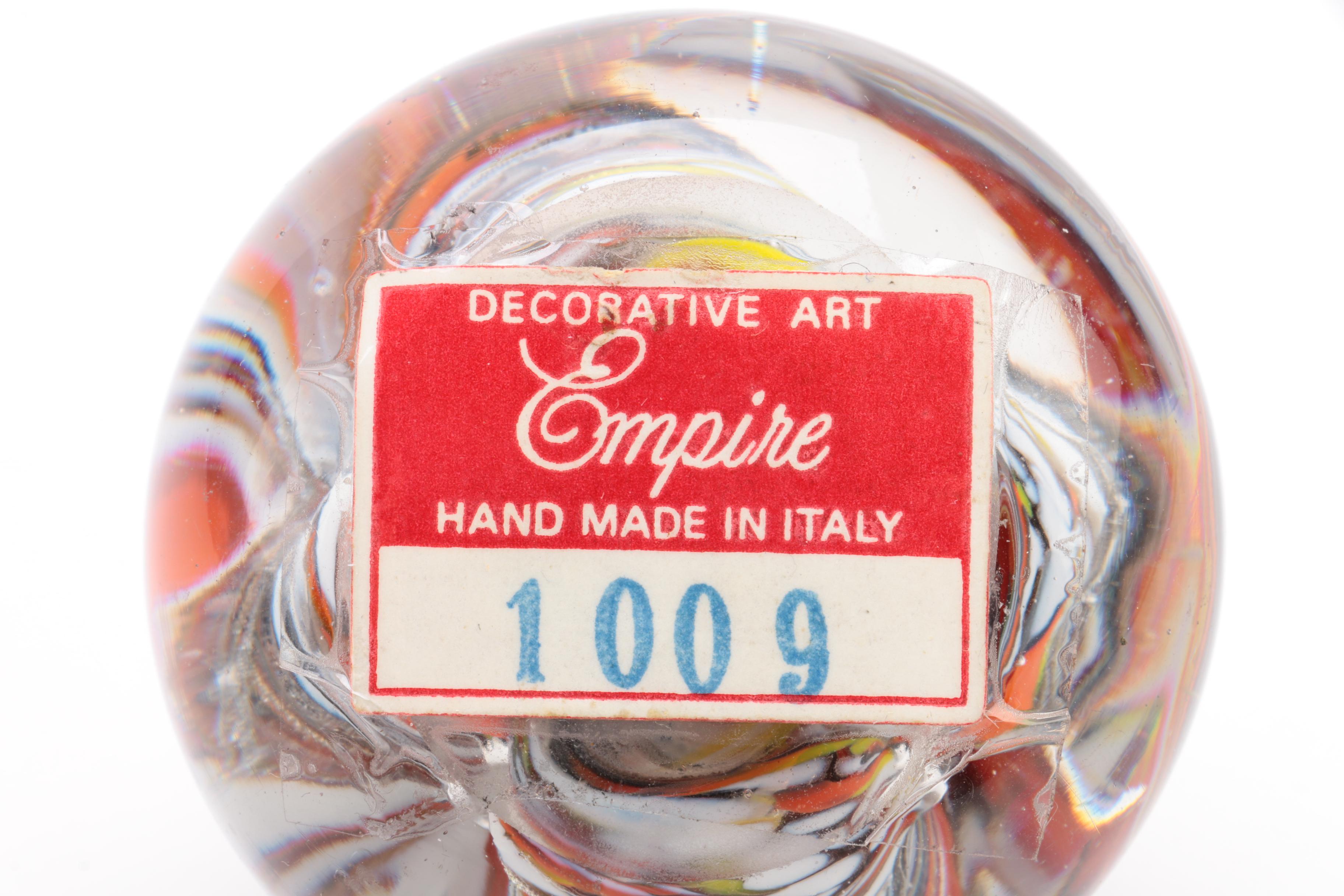 Handmade Italian Art Glass Paperweights