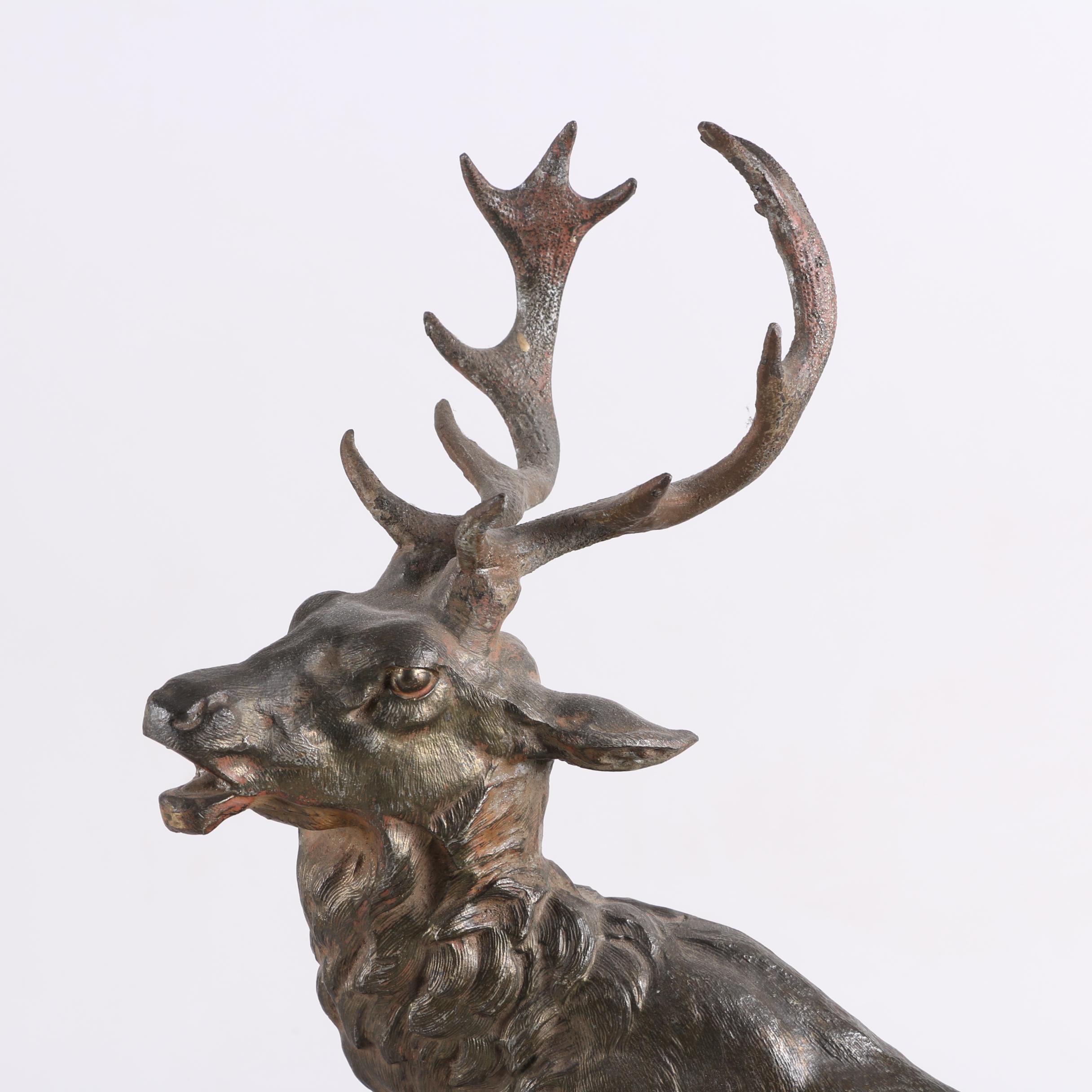 Spelter Sculptures of Deer