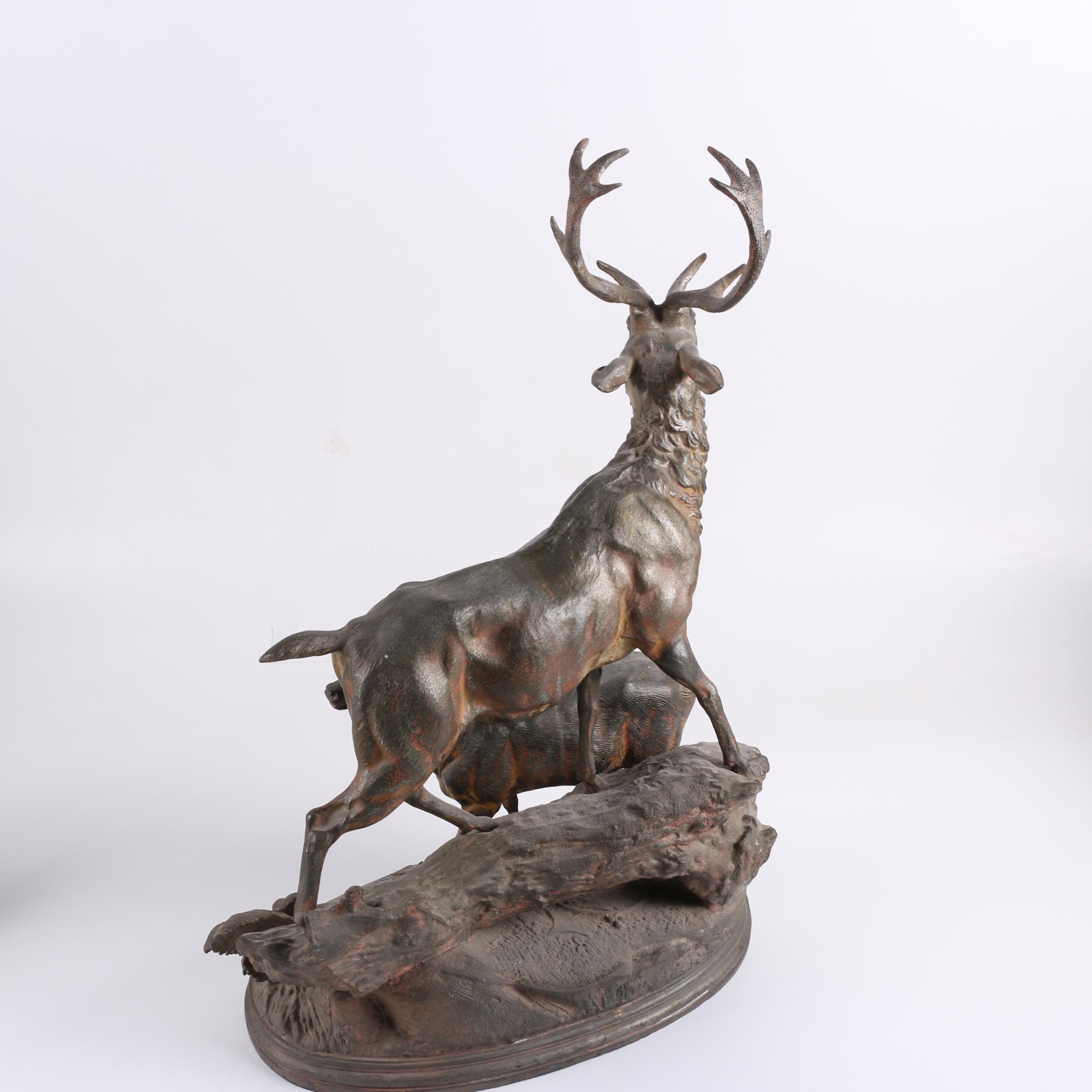 Spelter Sculptures of Deer