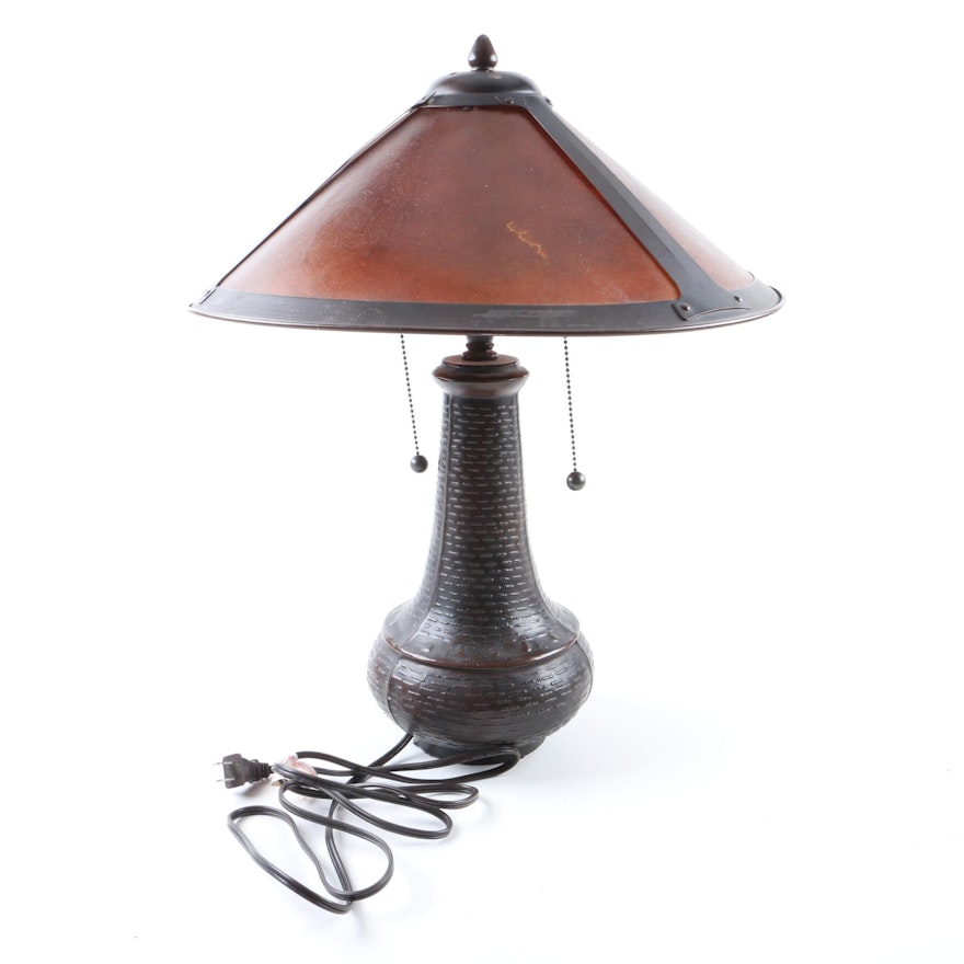 Metal Arts and Crafts Style Table Lamp