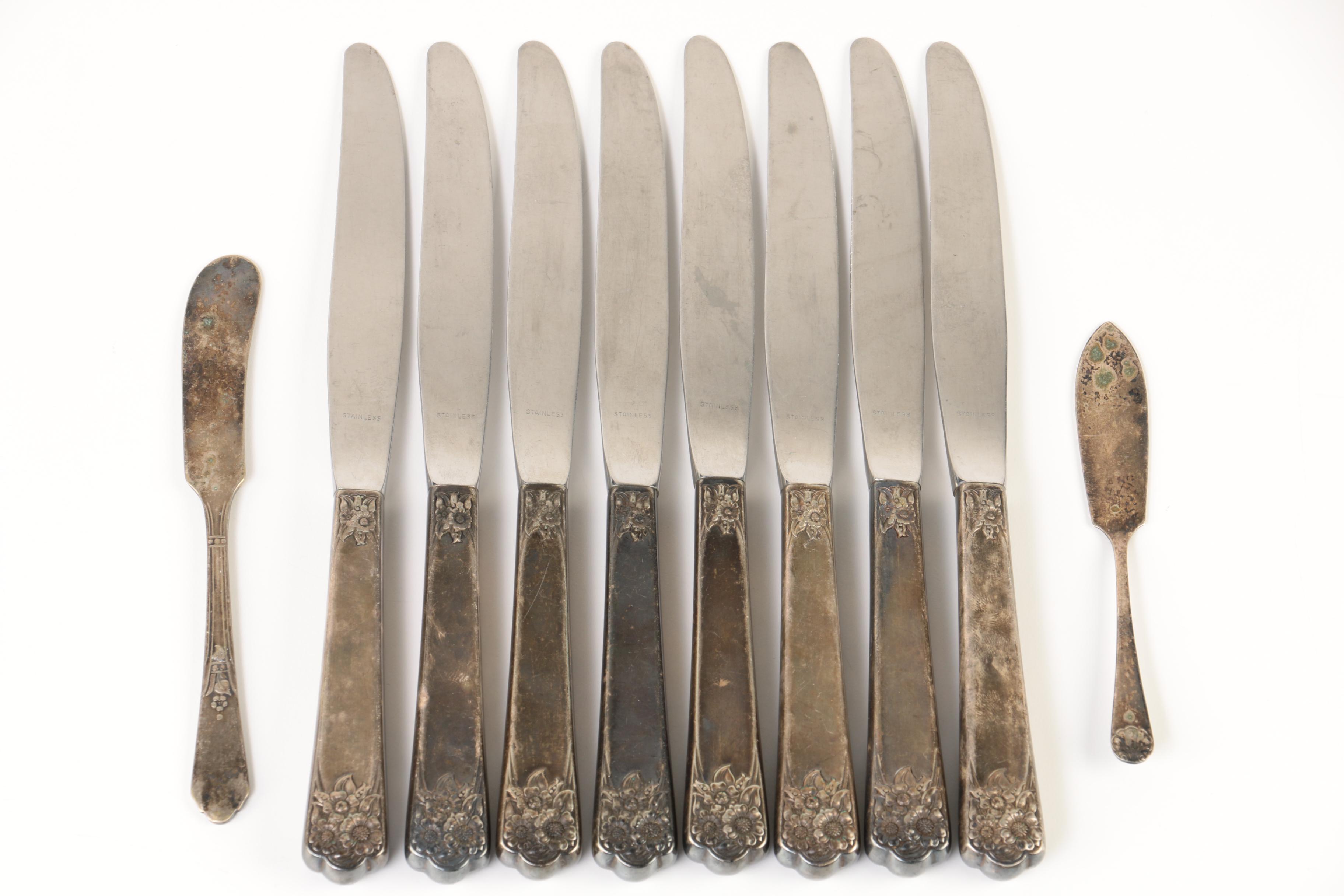 Holmes & Edwards "Hiawatha" Silver Plate Server and Assorted Silver Plate