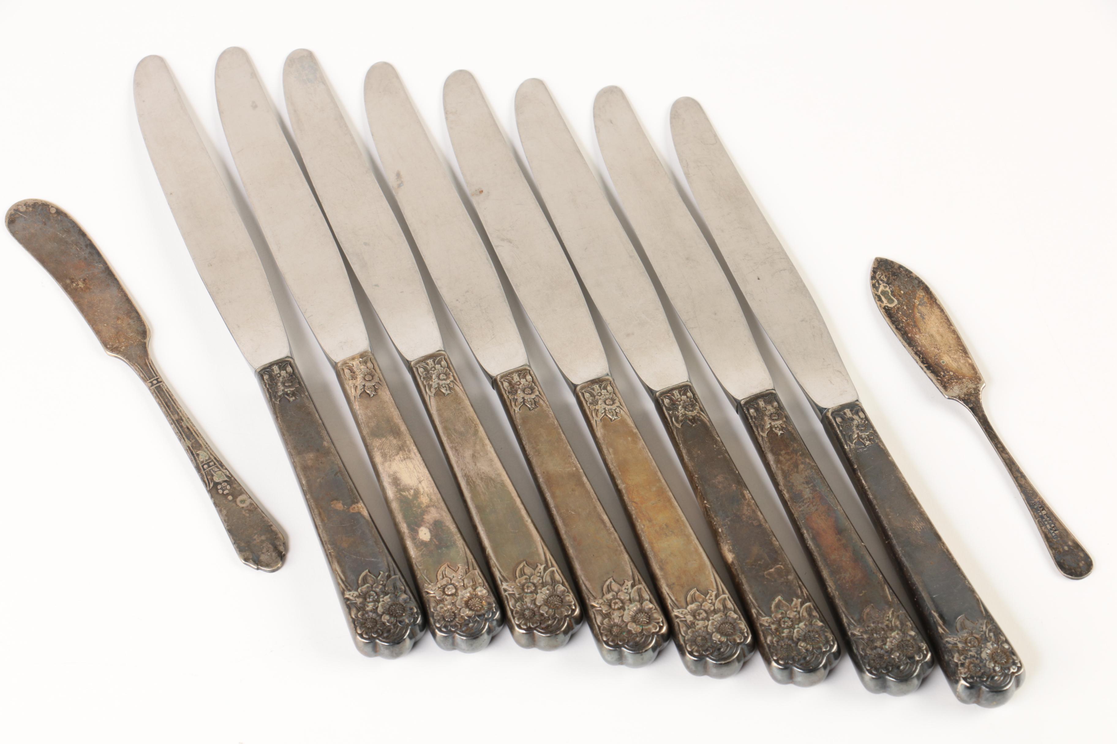 Holmes & Edwards "Hiawatha" Silver Plate Server and Assorted Silver Plate