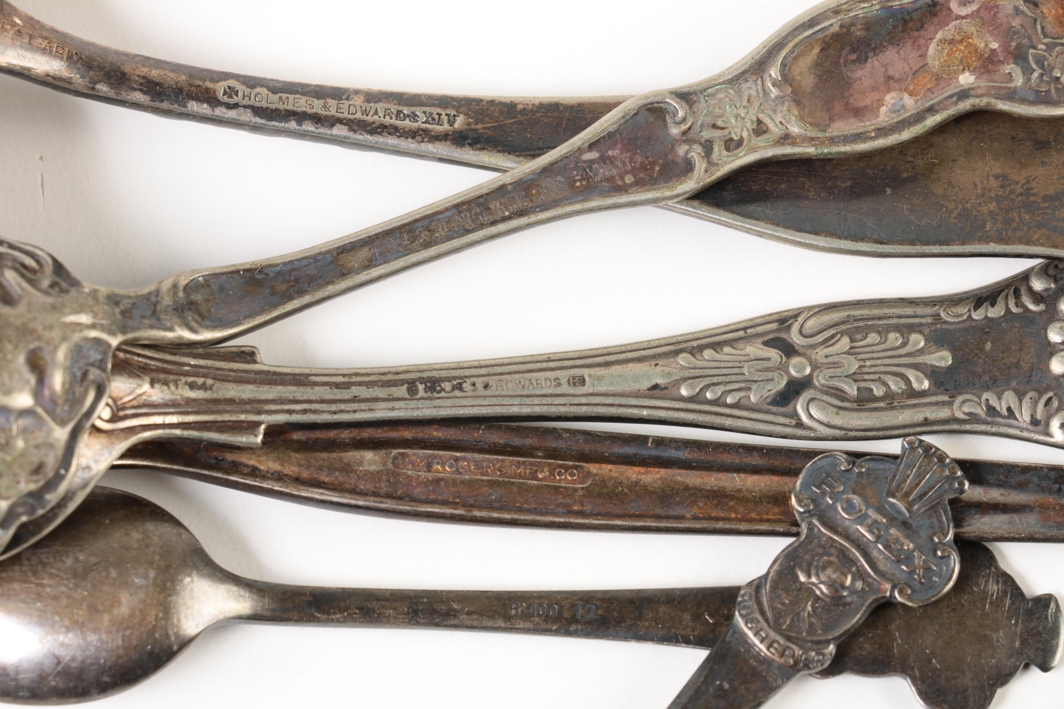 Holmes & Edwards "Hiawatha" Silver Plate Server and Assorted Silver Plate