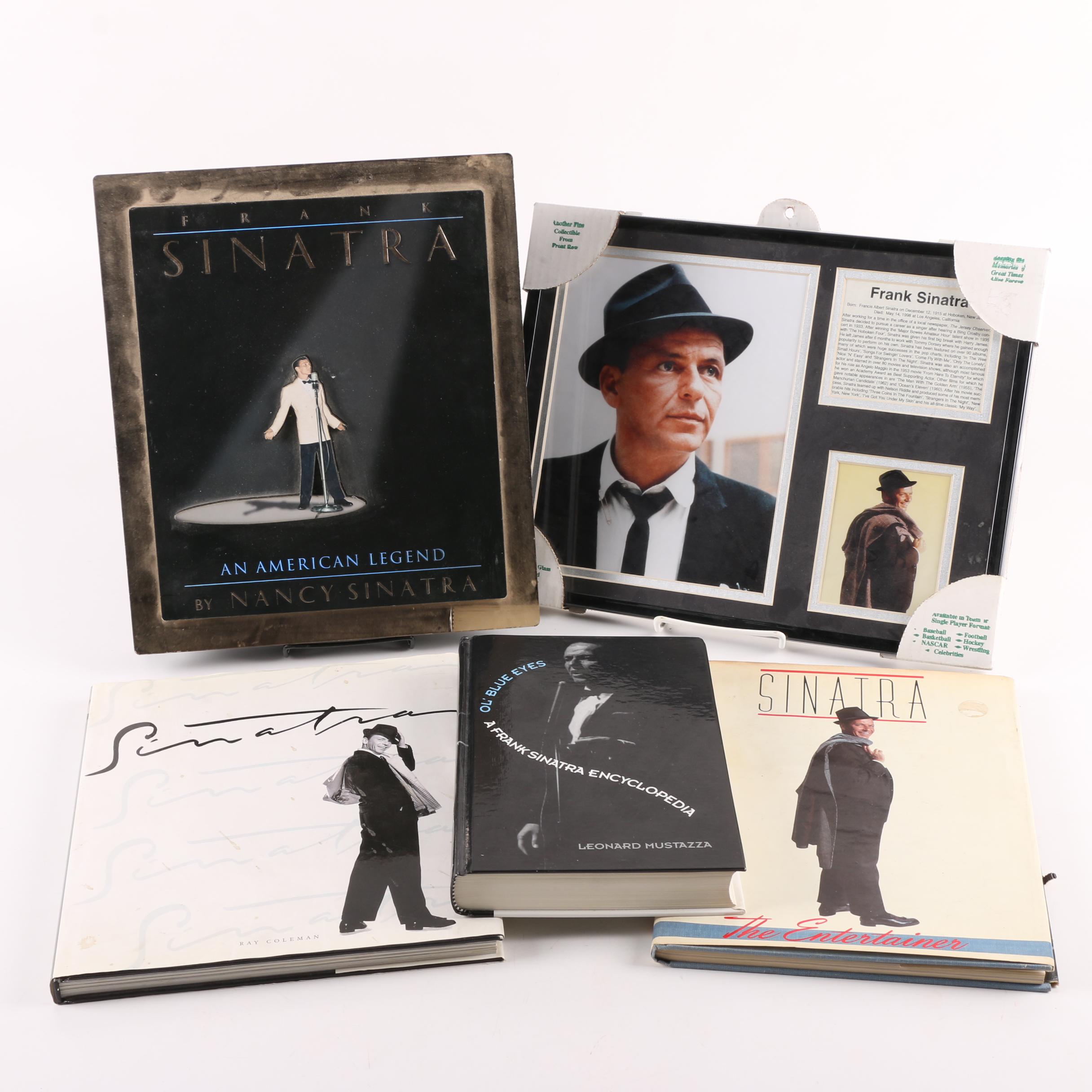 Frank Sinatra Books and Collector's Plaque