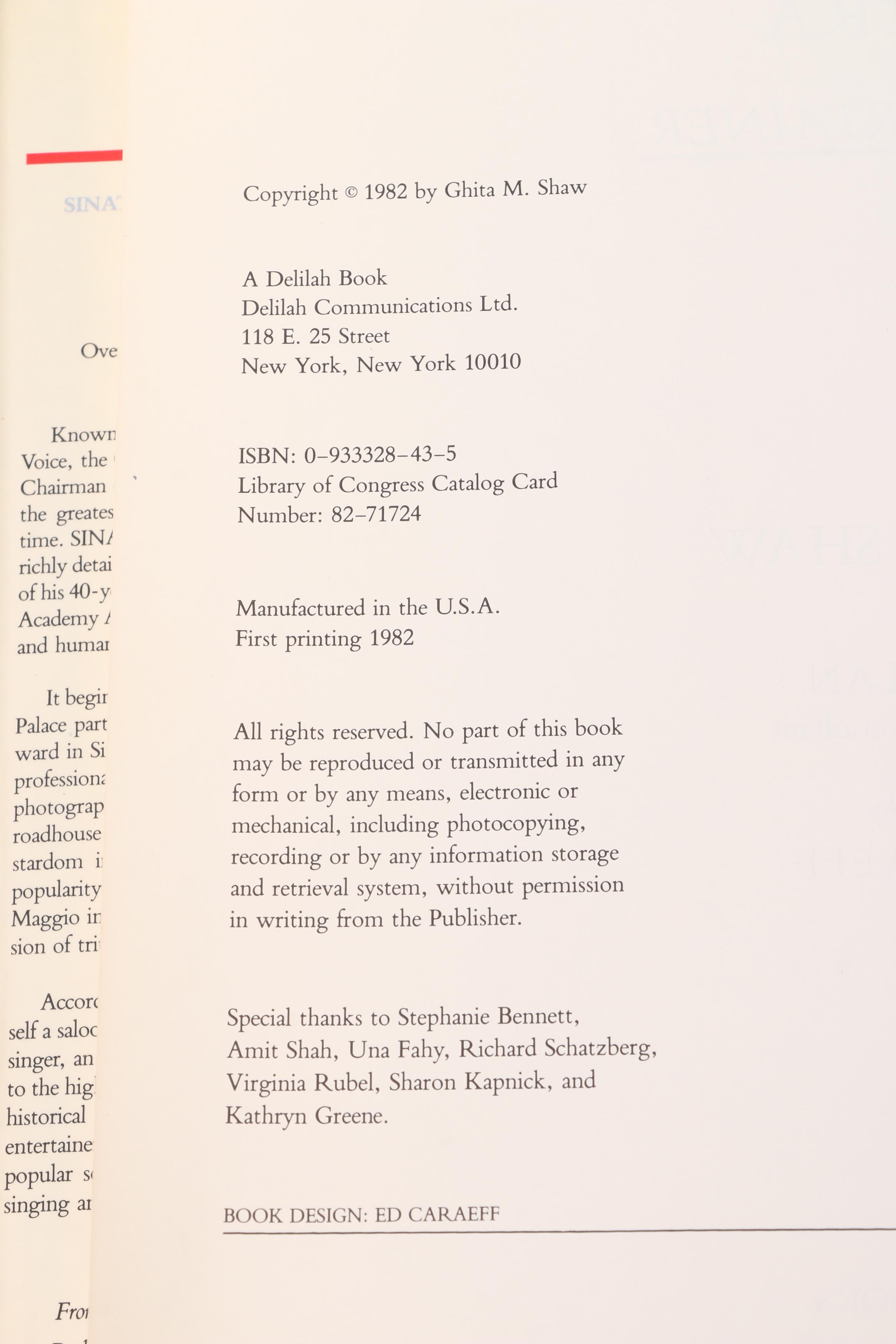 Frank Sinatra Books and Collector's Plaque