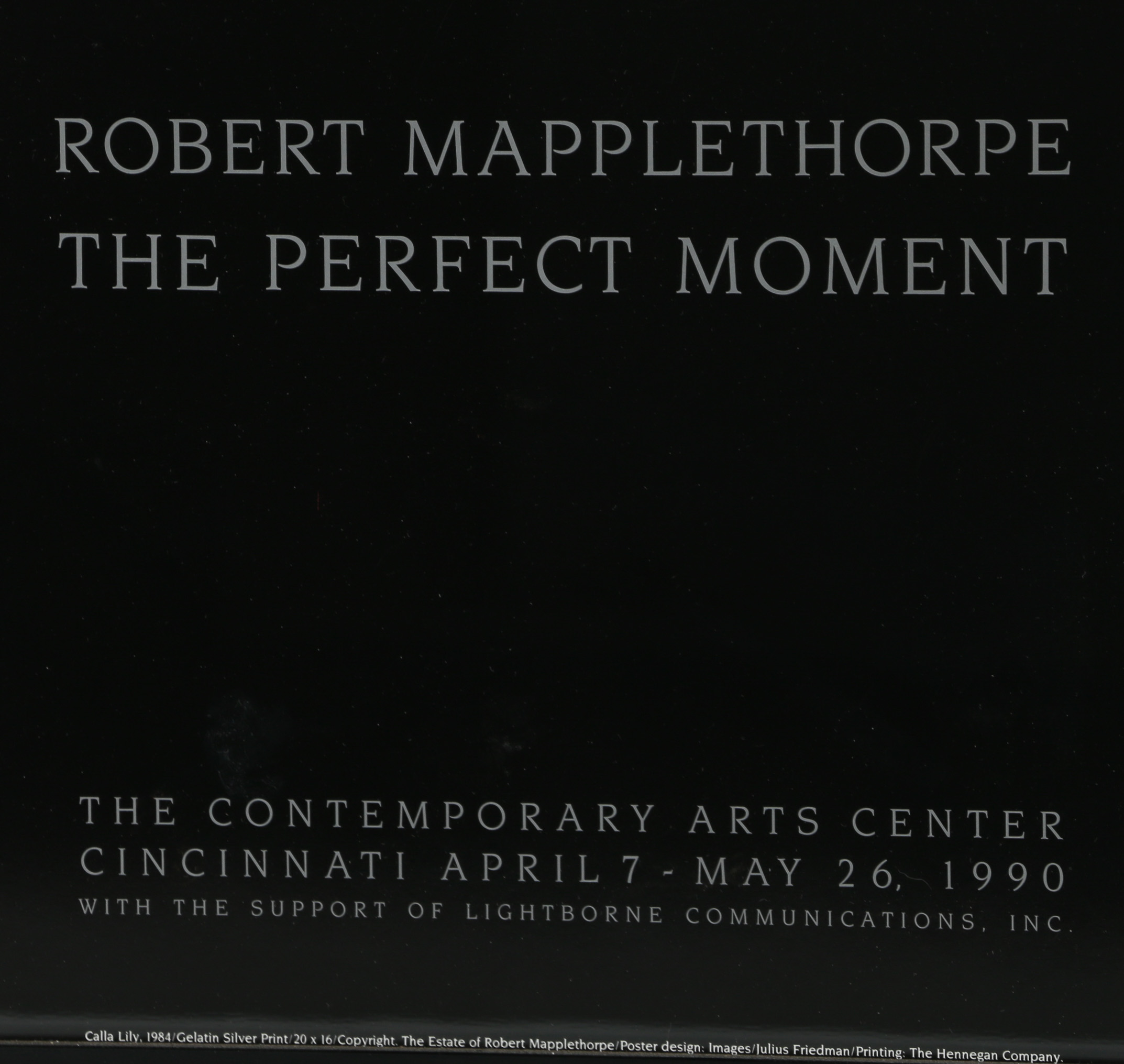 Robert Mapplethorpe Exhibition Poster