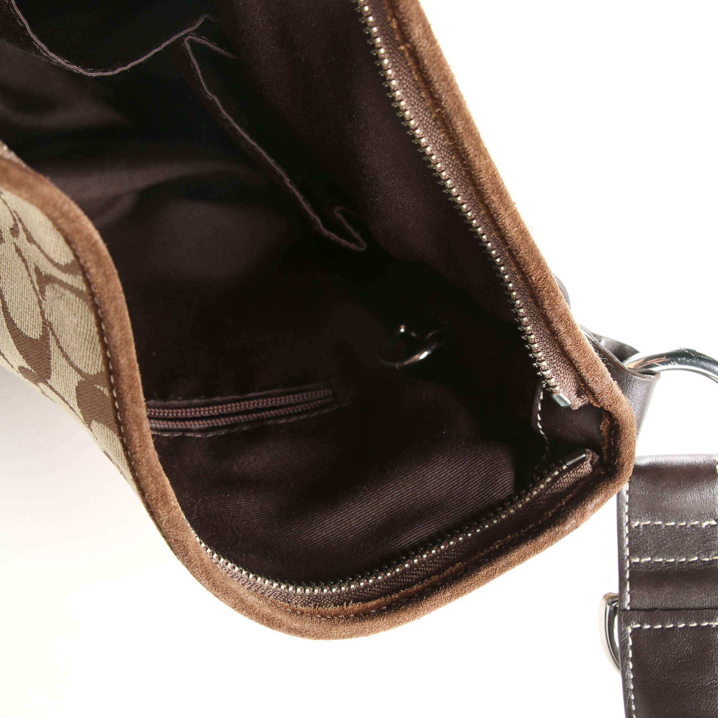 Coach Signature Soho Canvas and Suede Duffel