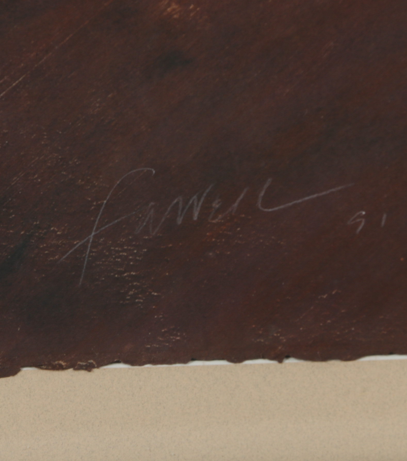 Mary Farrell 1991 Lithographic Monoprint