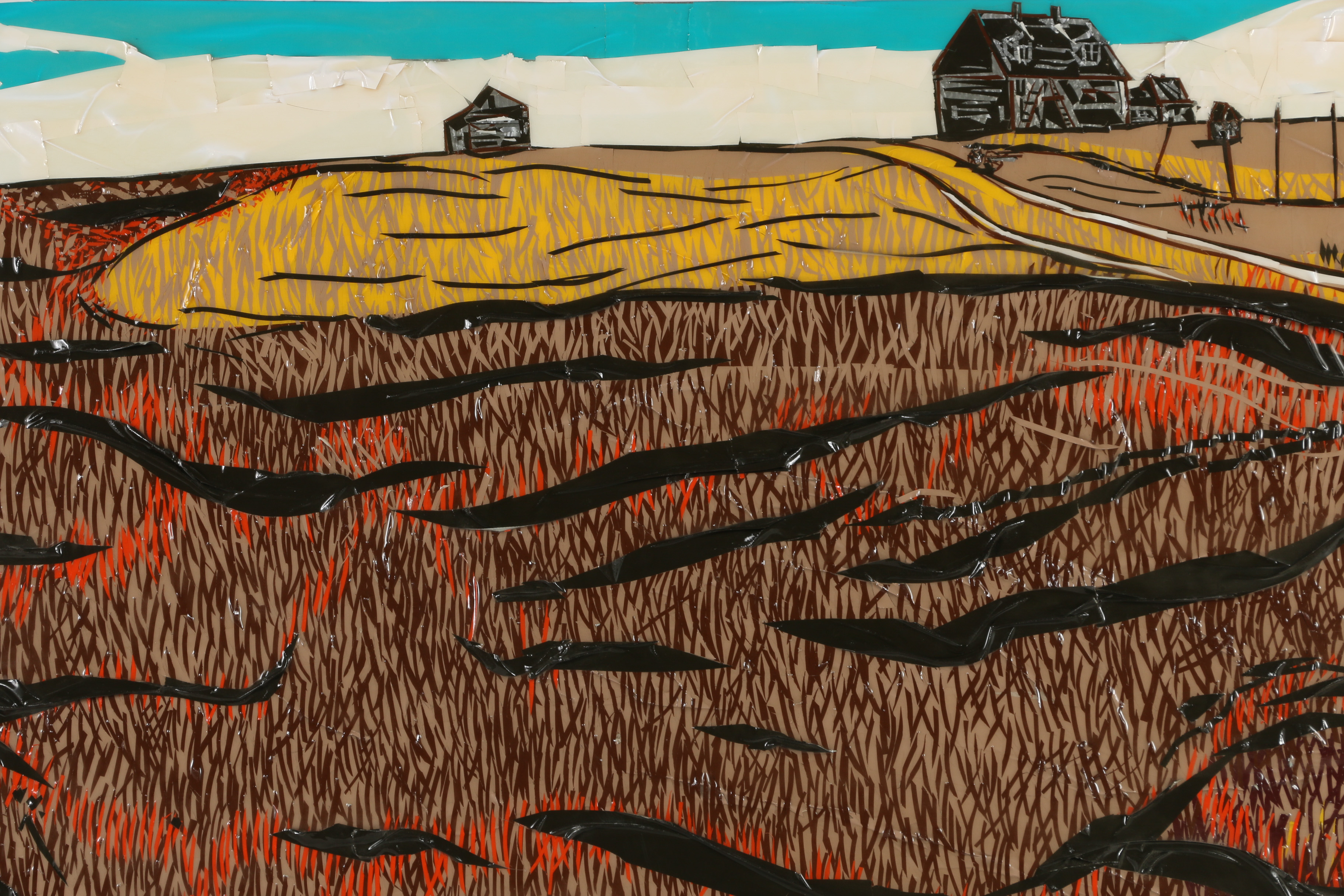 Joe Girandola Mixed Media Drawing "Senza Christina (ode to Wyeth)"