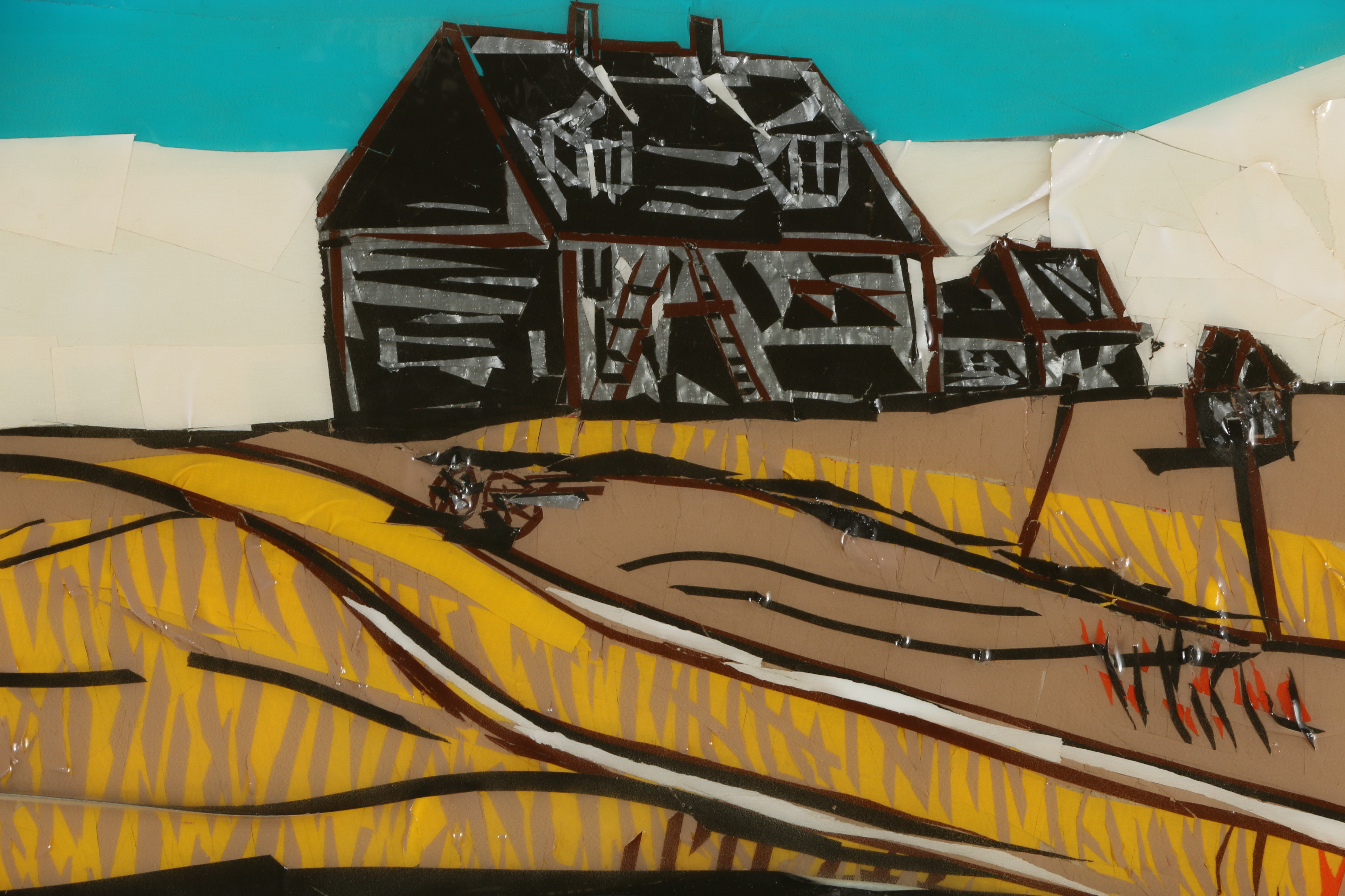 Joe Girandola Mixed Media Drawing "Senza Christina (ode to Wyeth)"