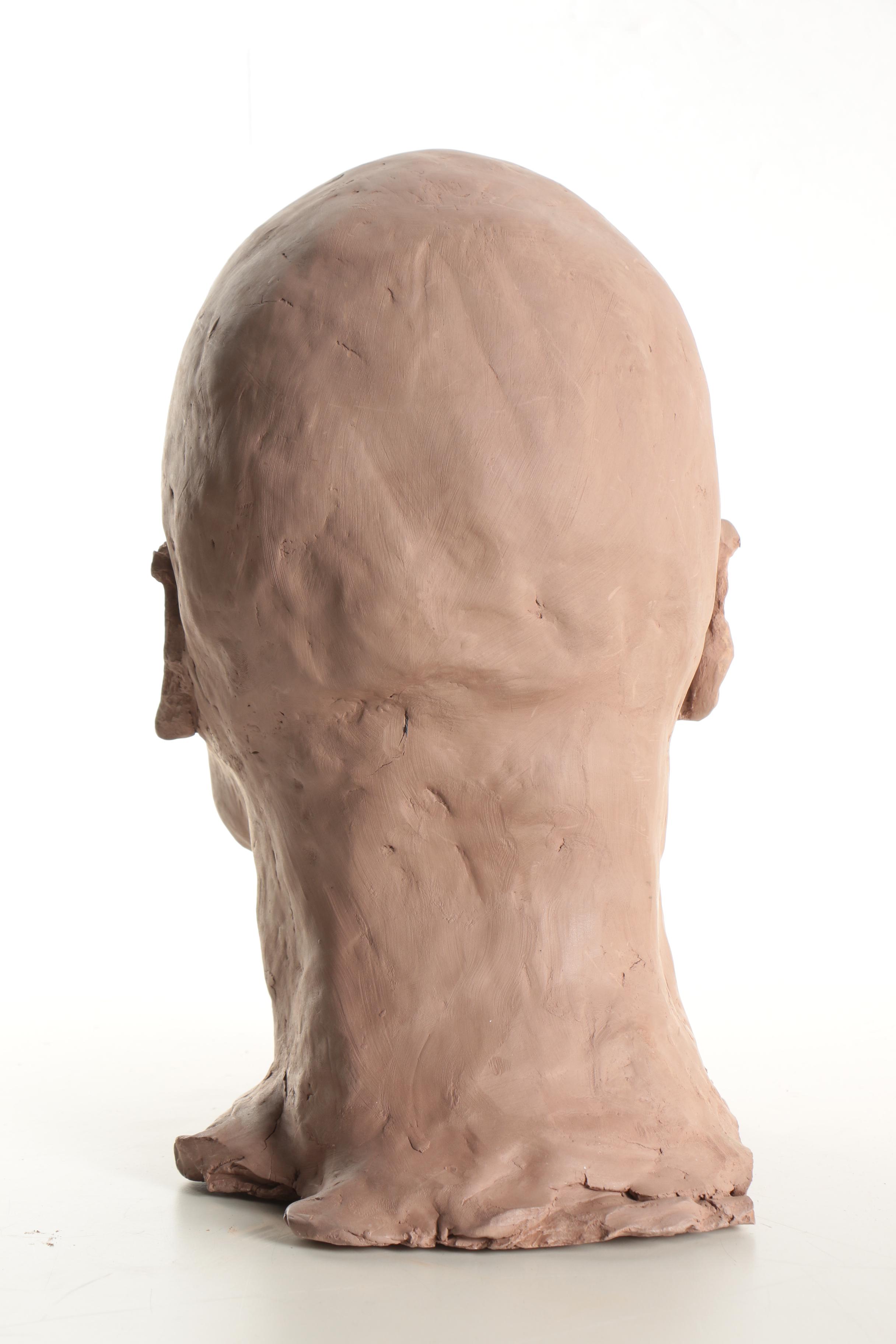 Clay Sculpture of a Head