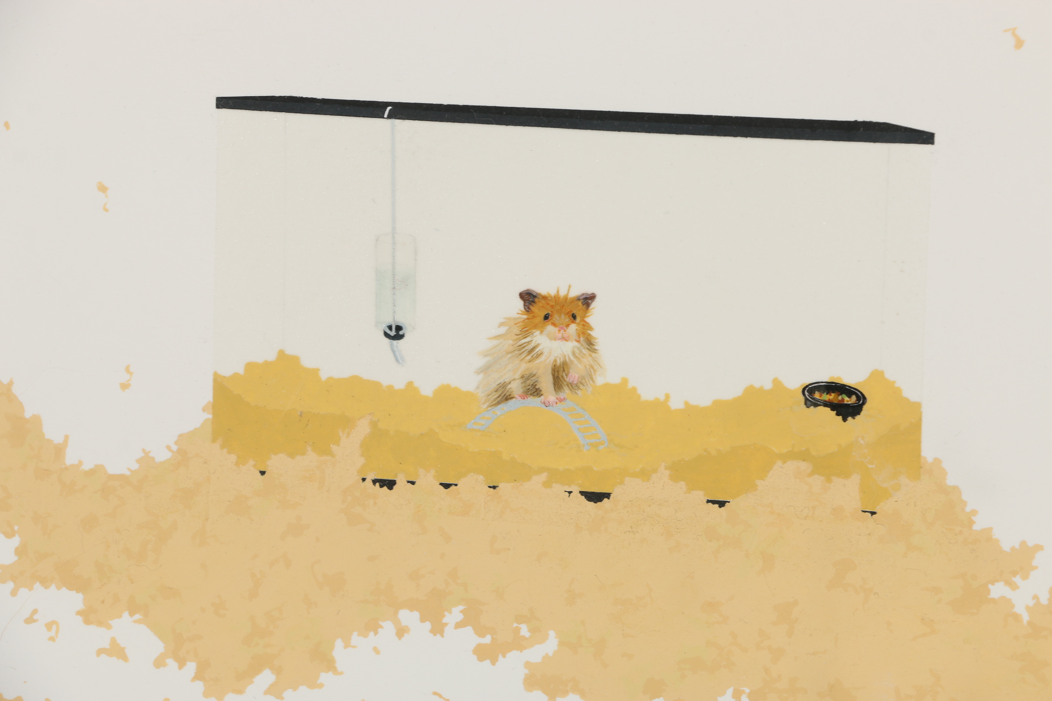 Gouache Painting of Hamster
