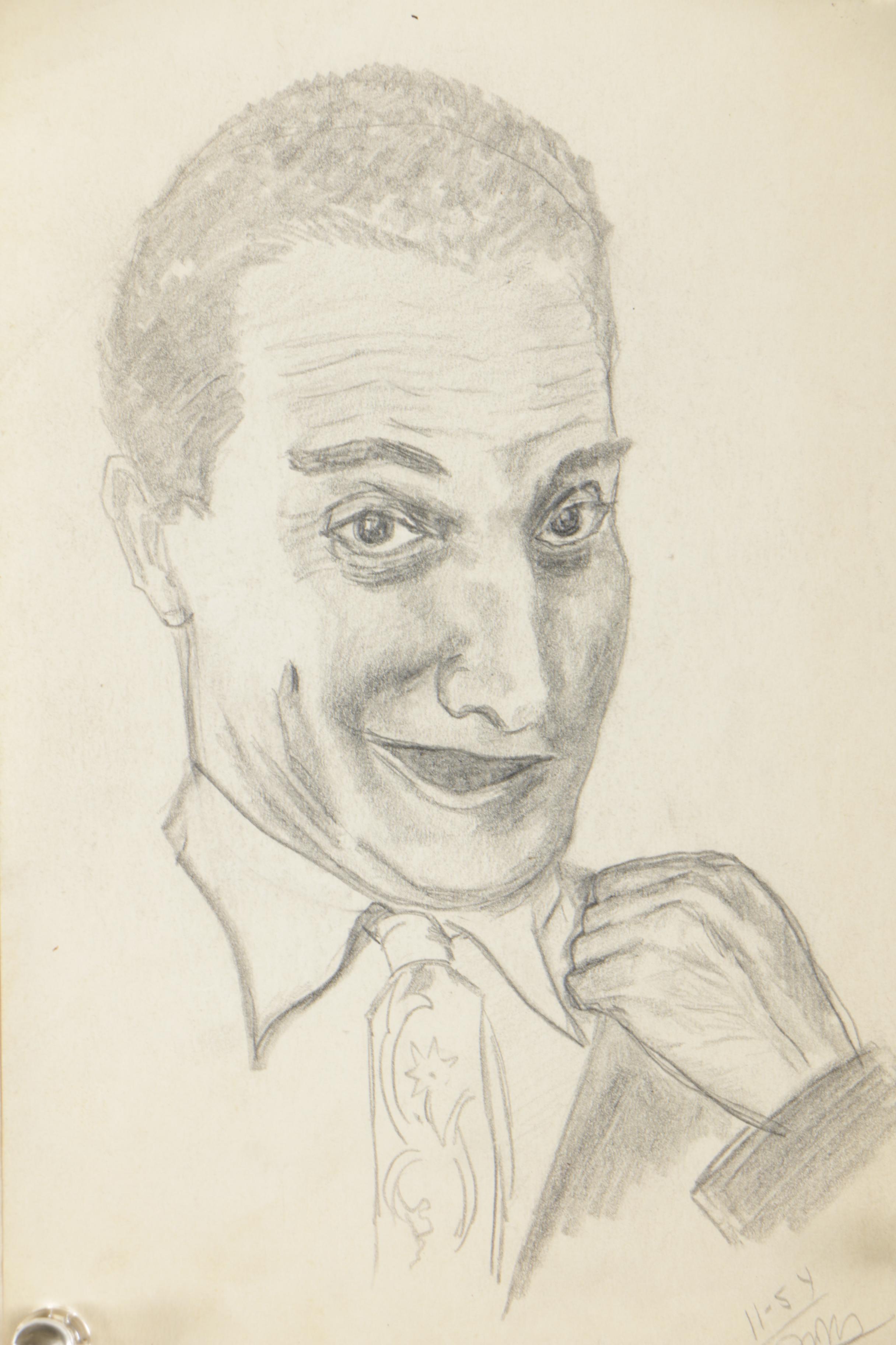 Metz Graphite Sketches Featuring Portraits of Men and Women