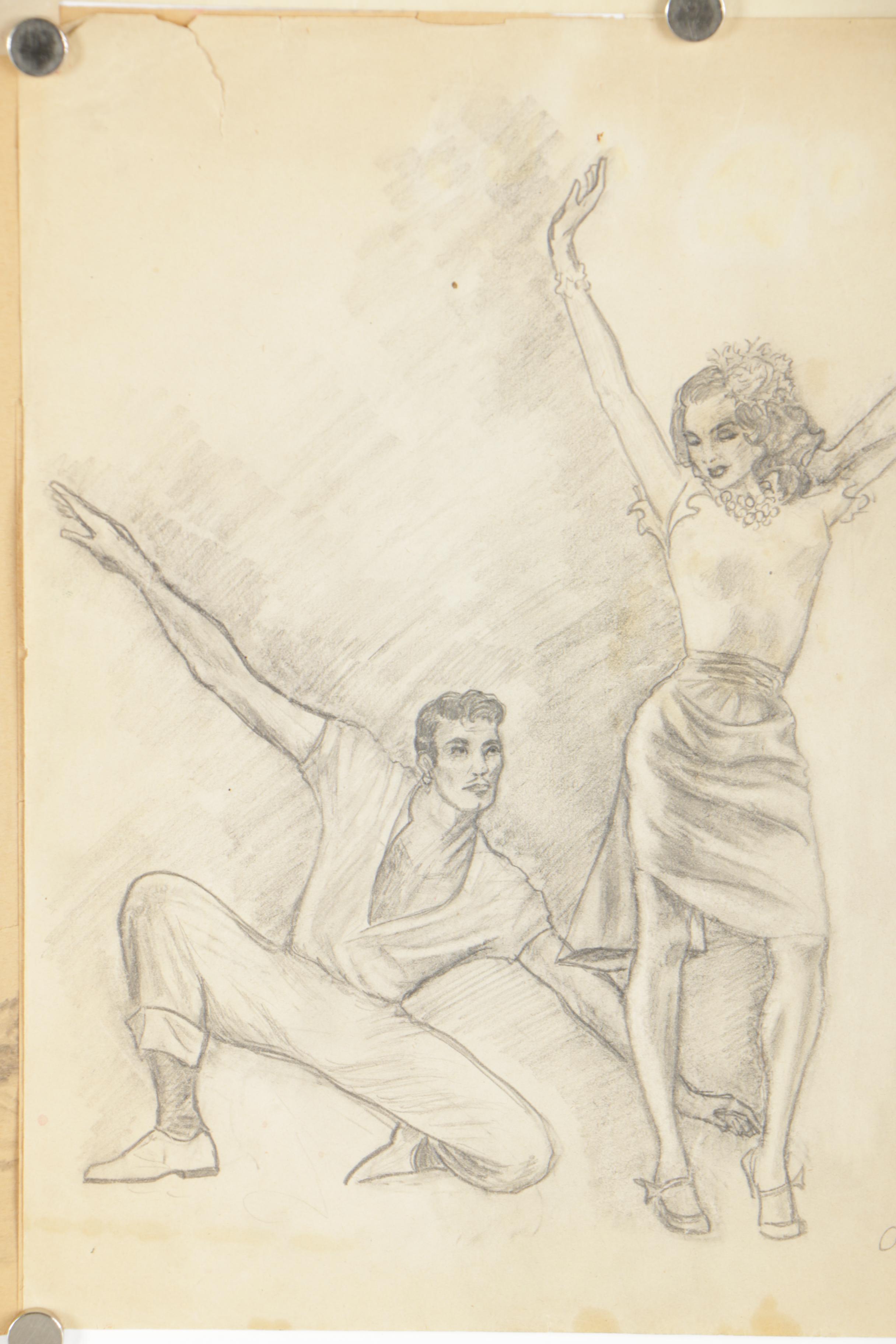 Metz Graphite Sketches Featuring Portraits of Men and Women