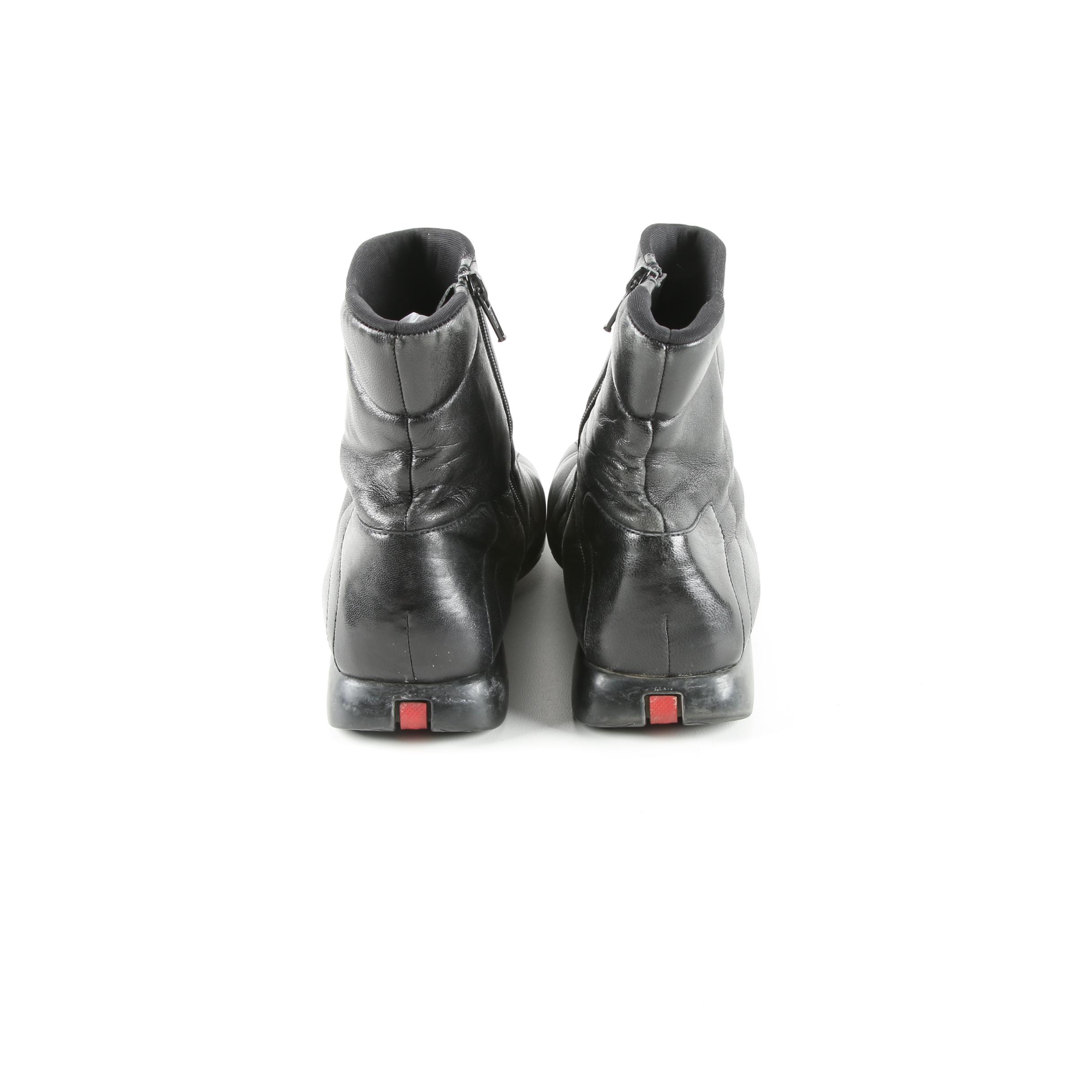 Women's Prada Black Leather Boots