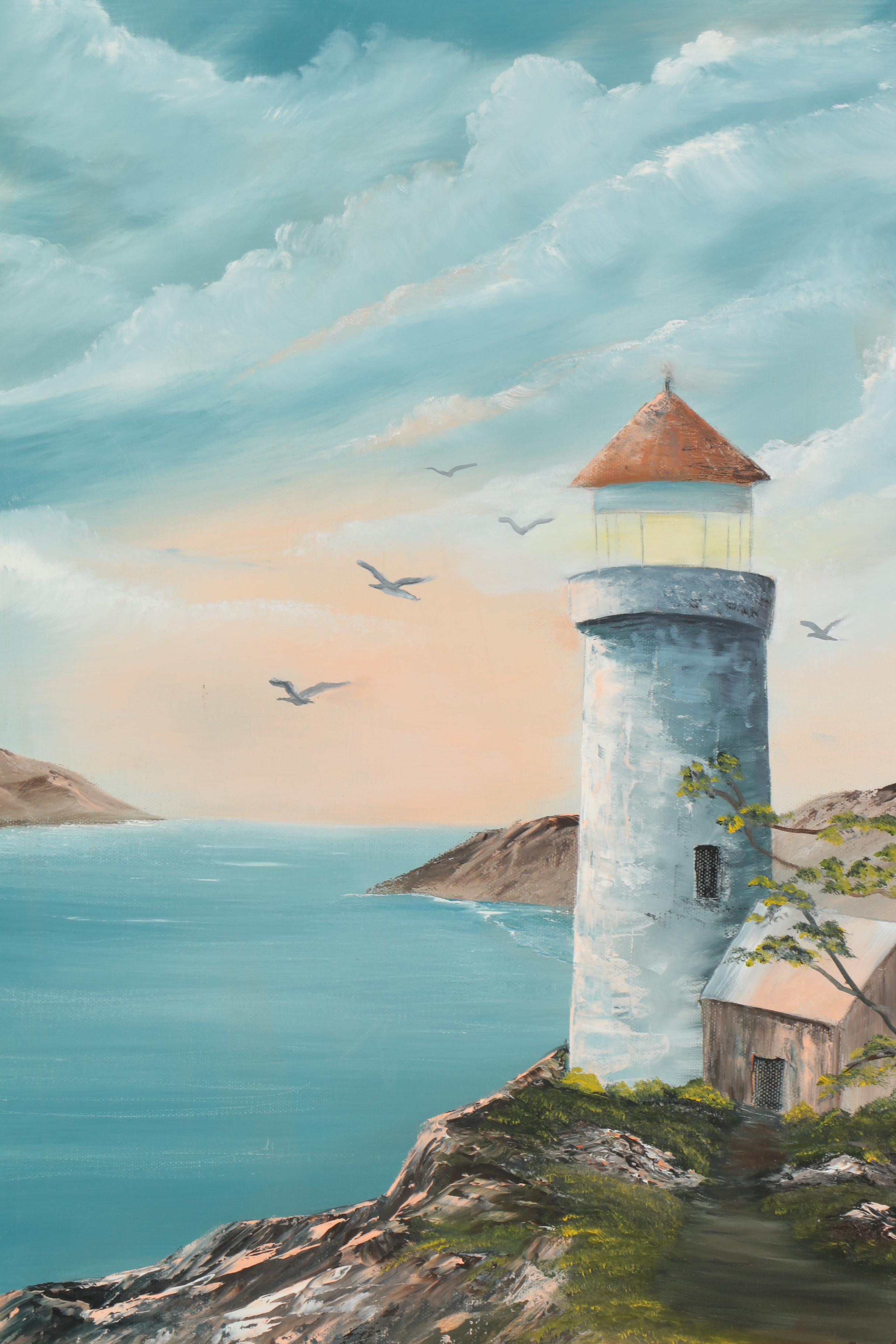 Lighthouse Oil Painting