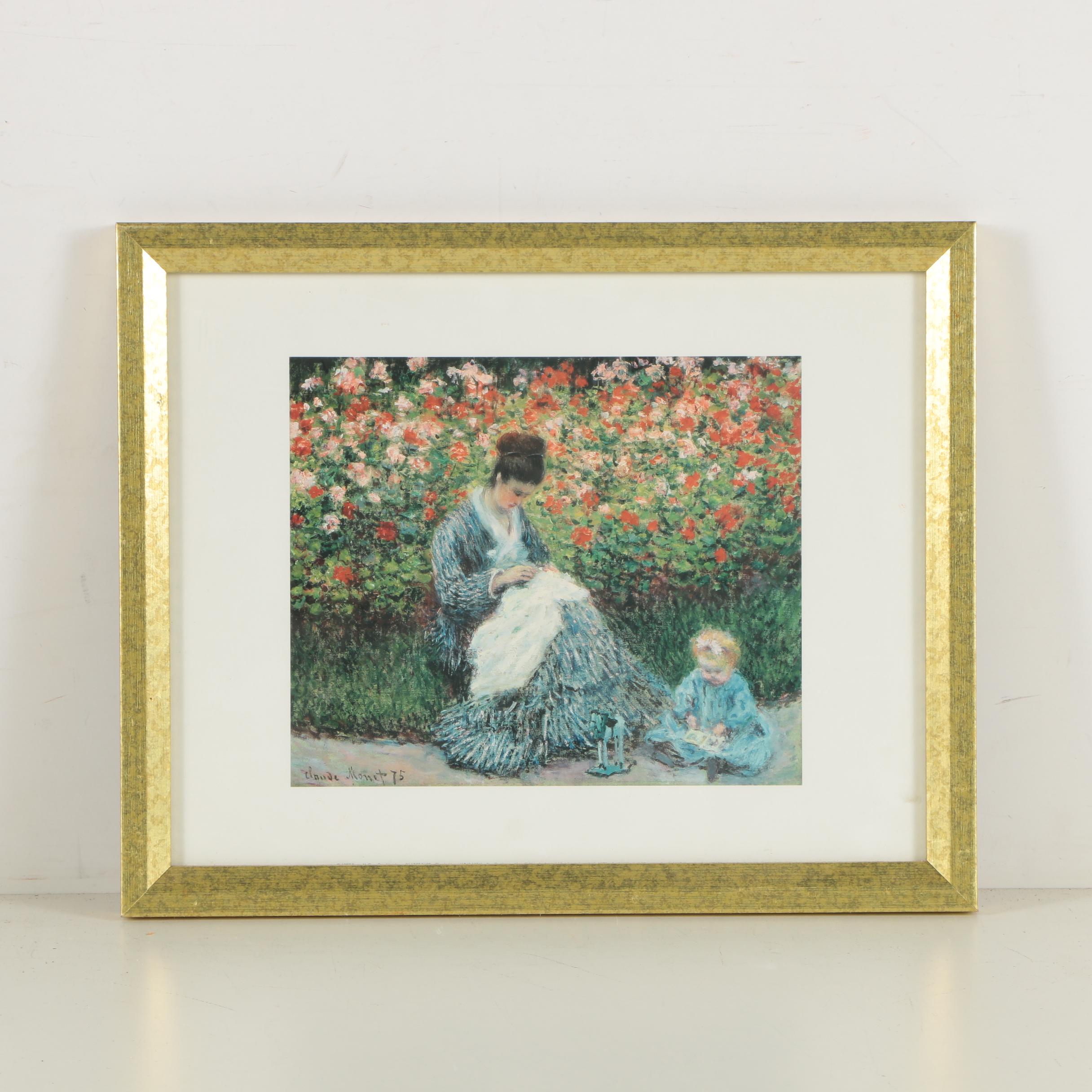 Offset Lithograph After Claude Monet's "Camille Monet and a Child"