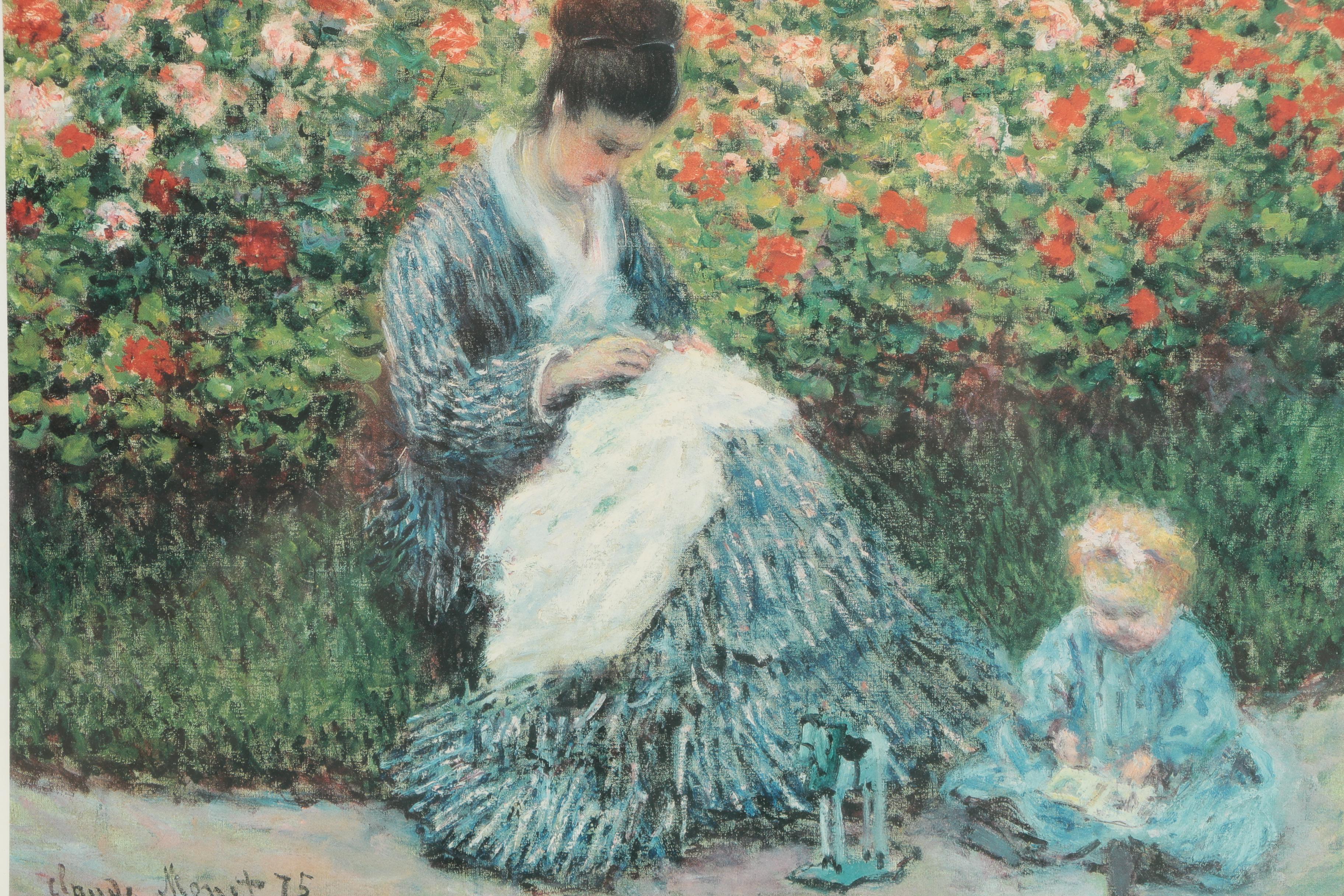Offset Lithograph After Claude Monet's "Camille Monet and a Child"