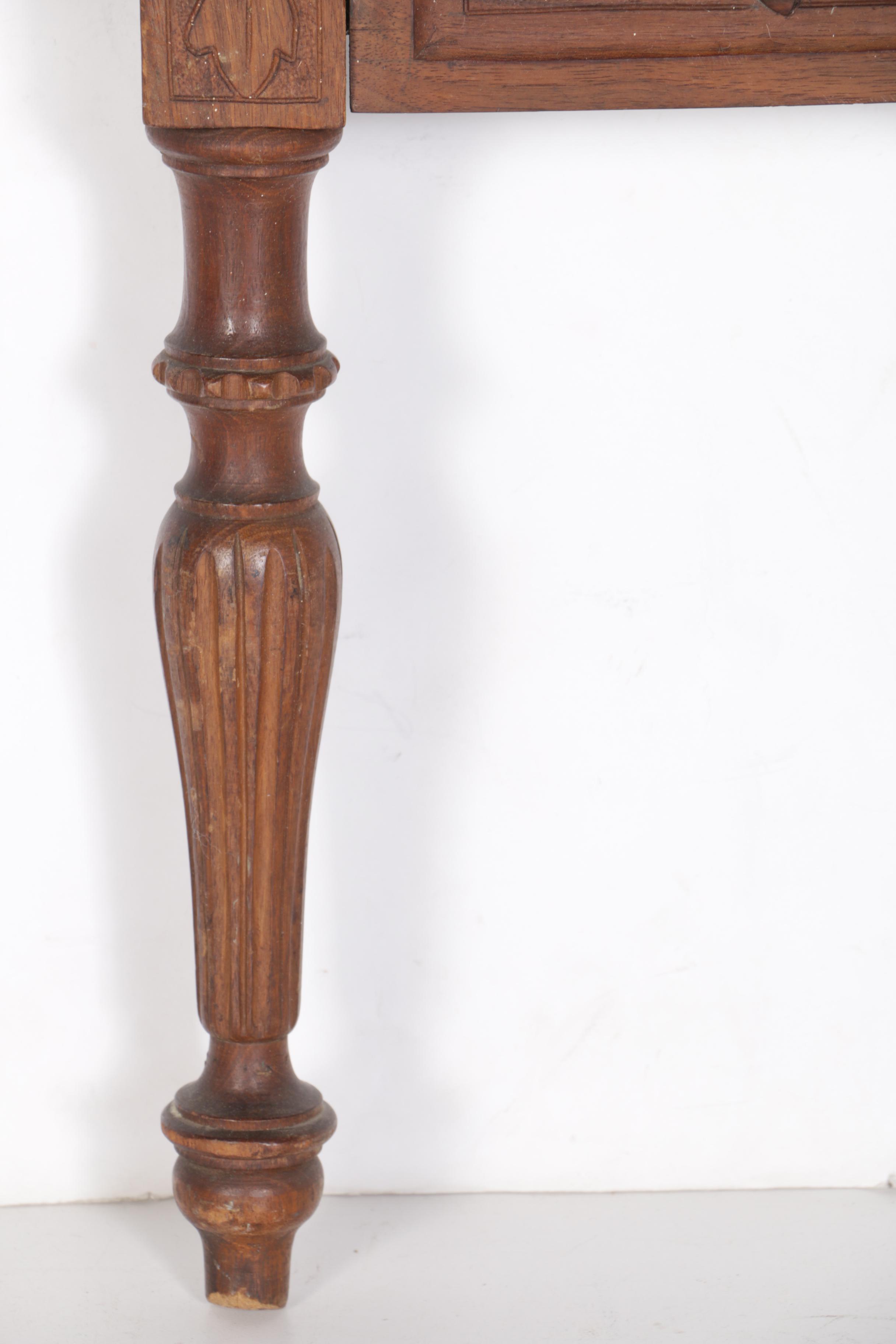 Antique French Renaissance Revival Walnut Chair Back Wall Hanging