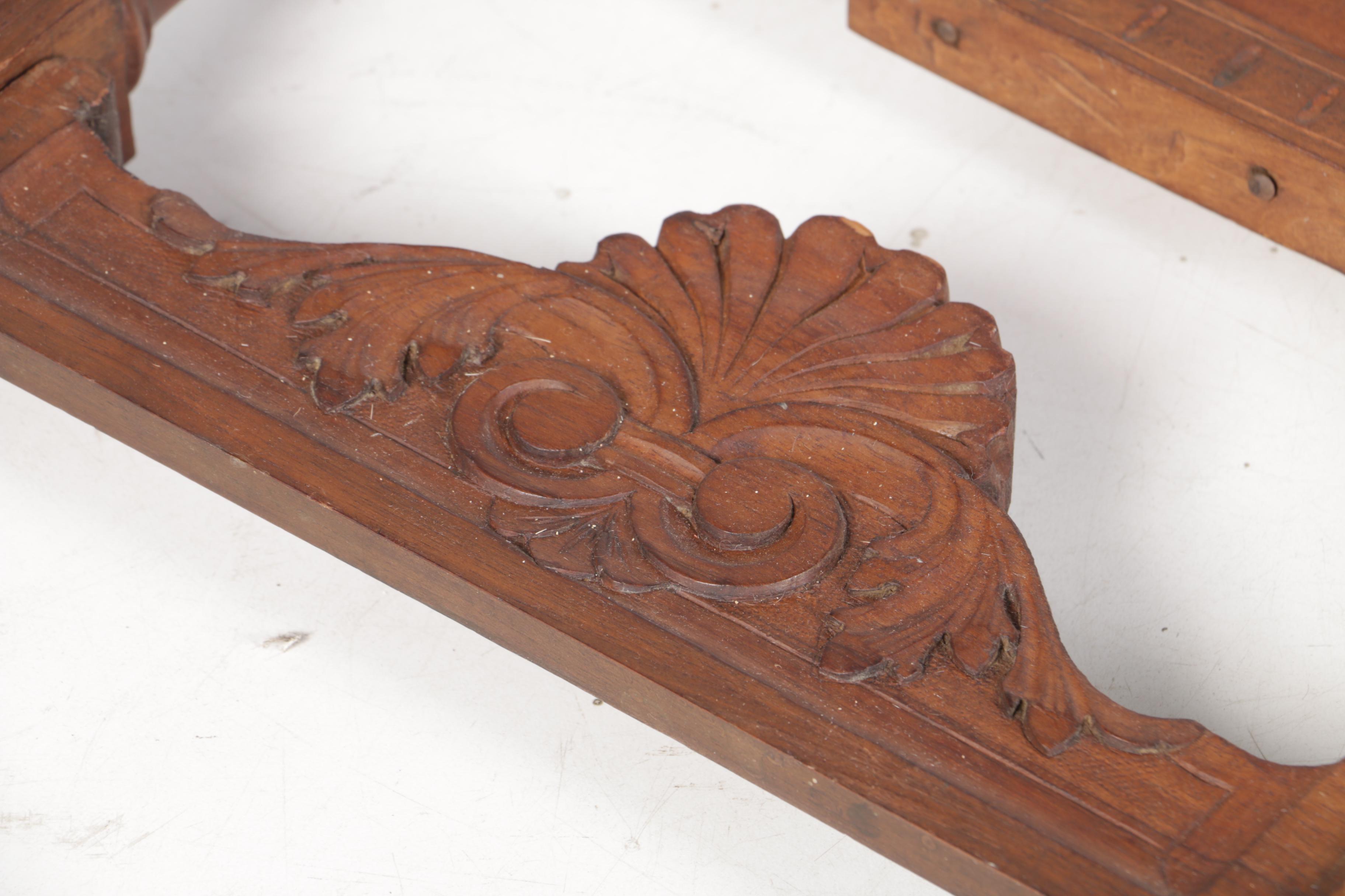 Antique French Renaissance Revival Walnut Chair Back Wall Hanging