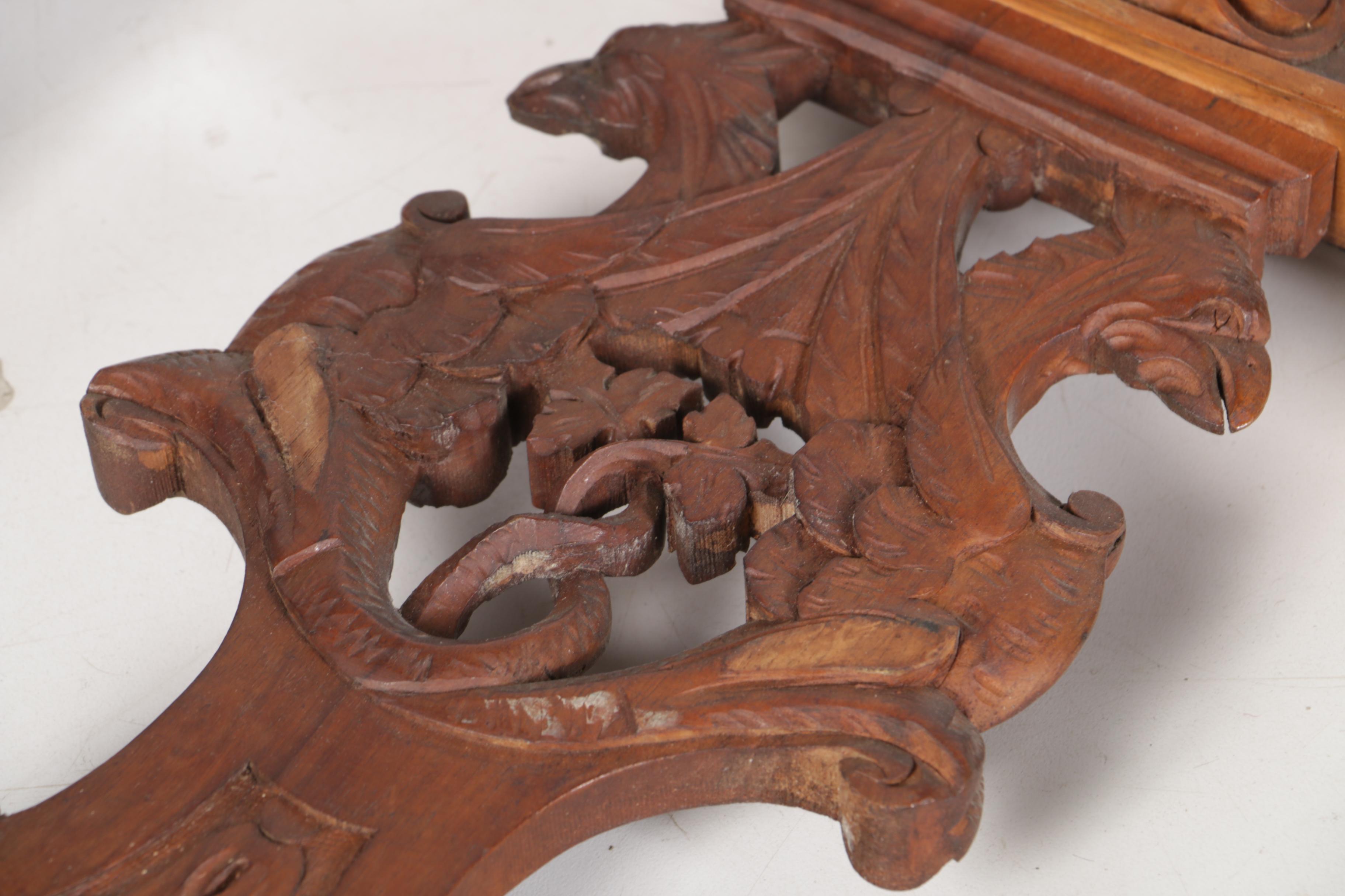 Antique French Renaissance Revival Walnut Chair Back Wall Hanging