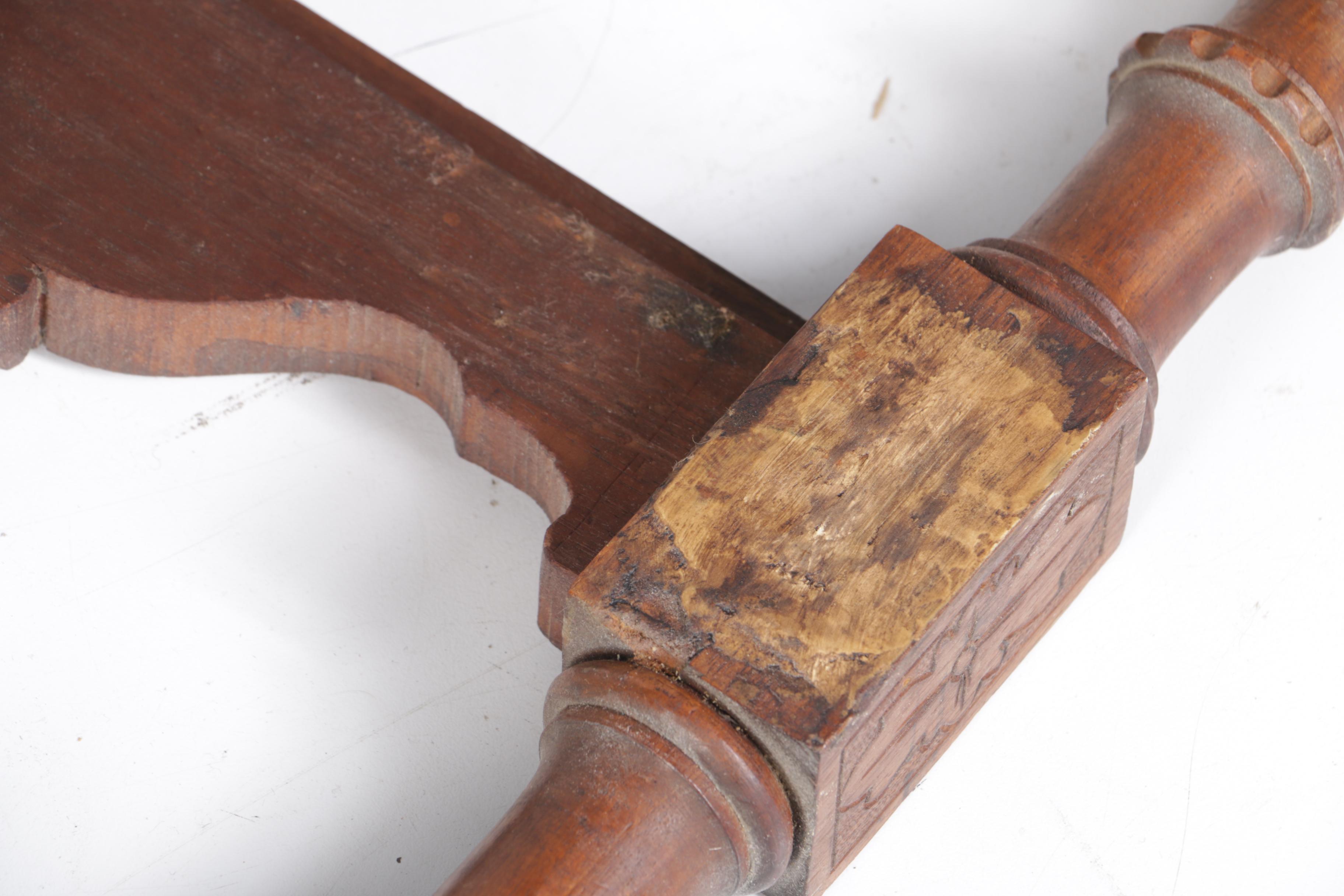 Antique French Renaissance Revival Walnut Chair Back Wall Hanging