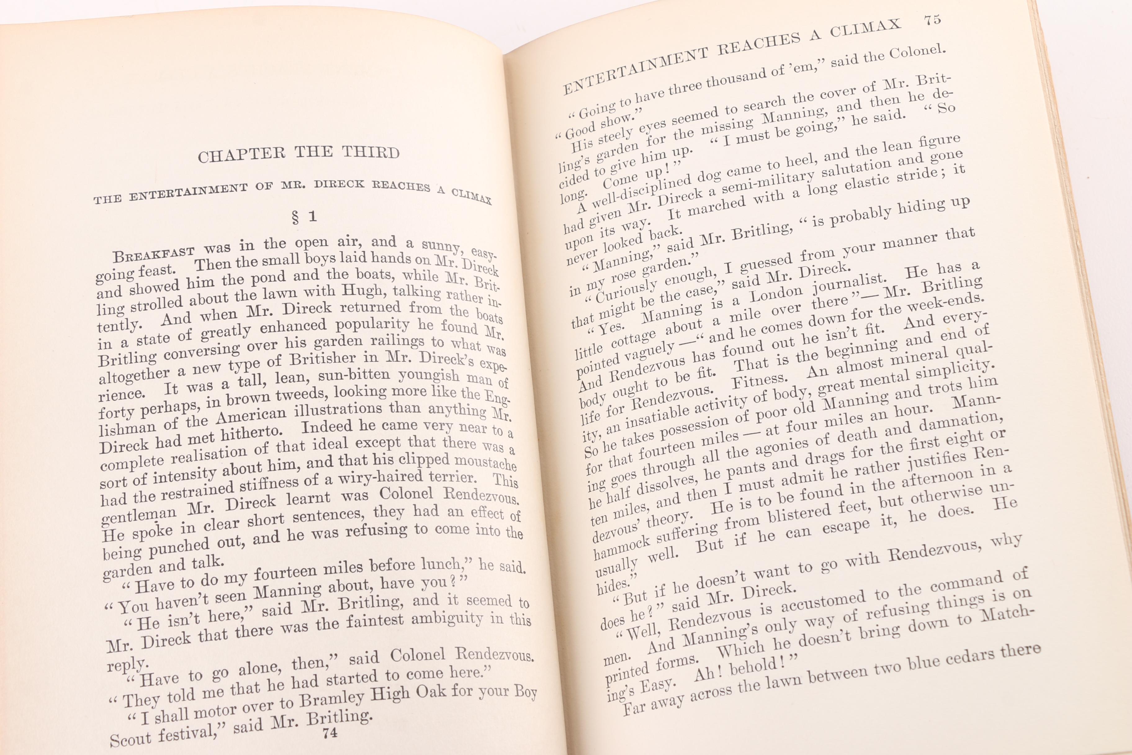 Novels including 1916 "Mr. Britling Sees It Through" by H. G. Wells