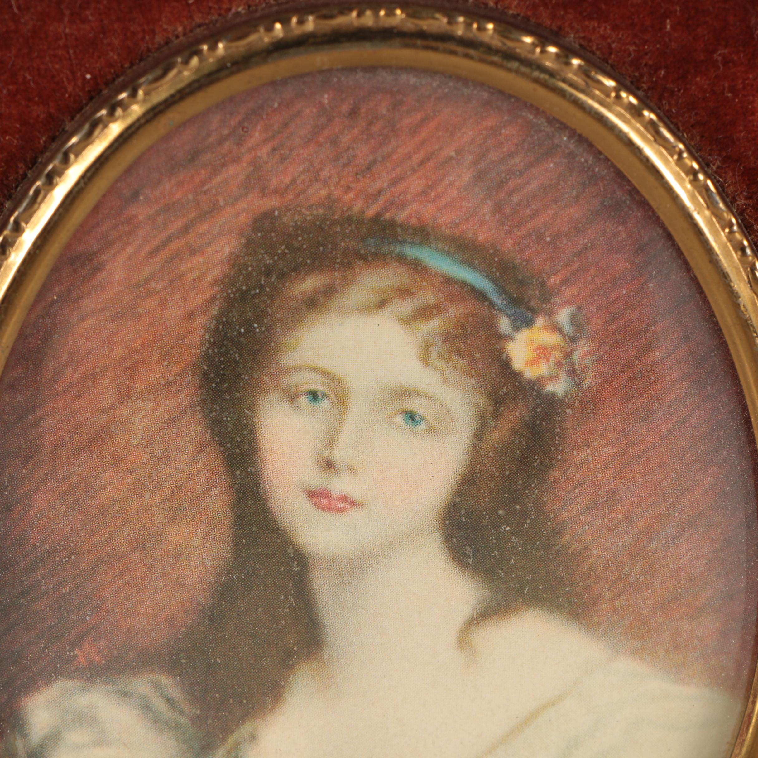 Cameo Creation Offset Lithograph Portraits in Porcelain Frames