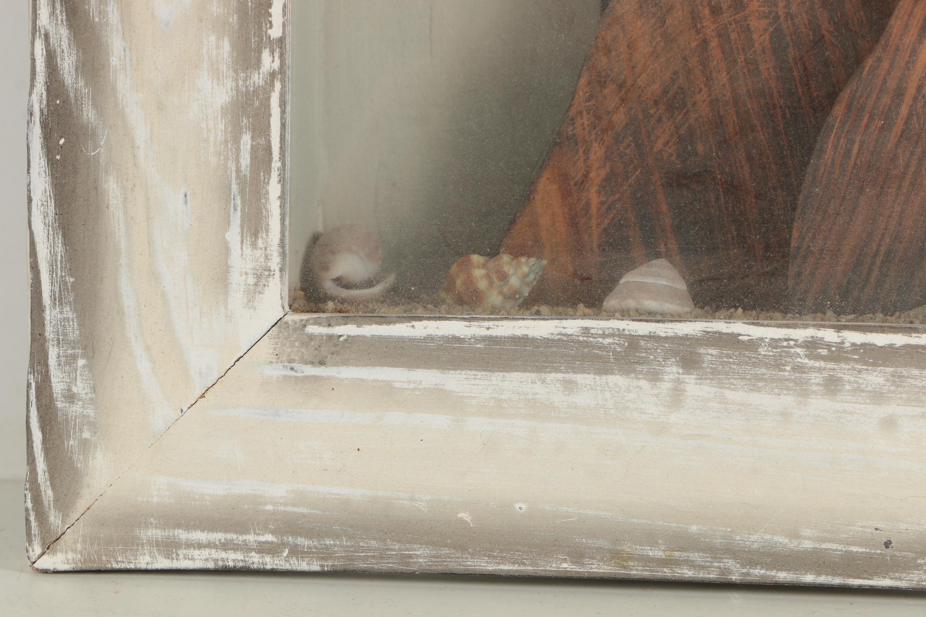 Wood Carving of Gull in Shadowbox