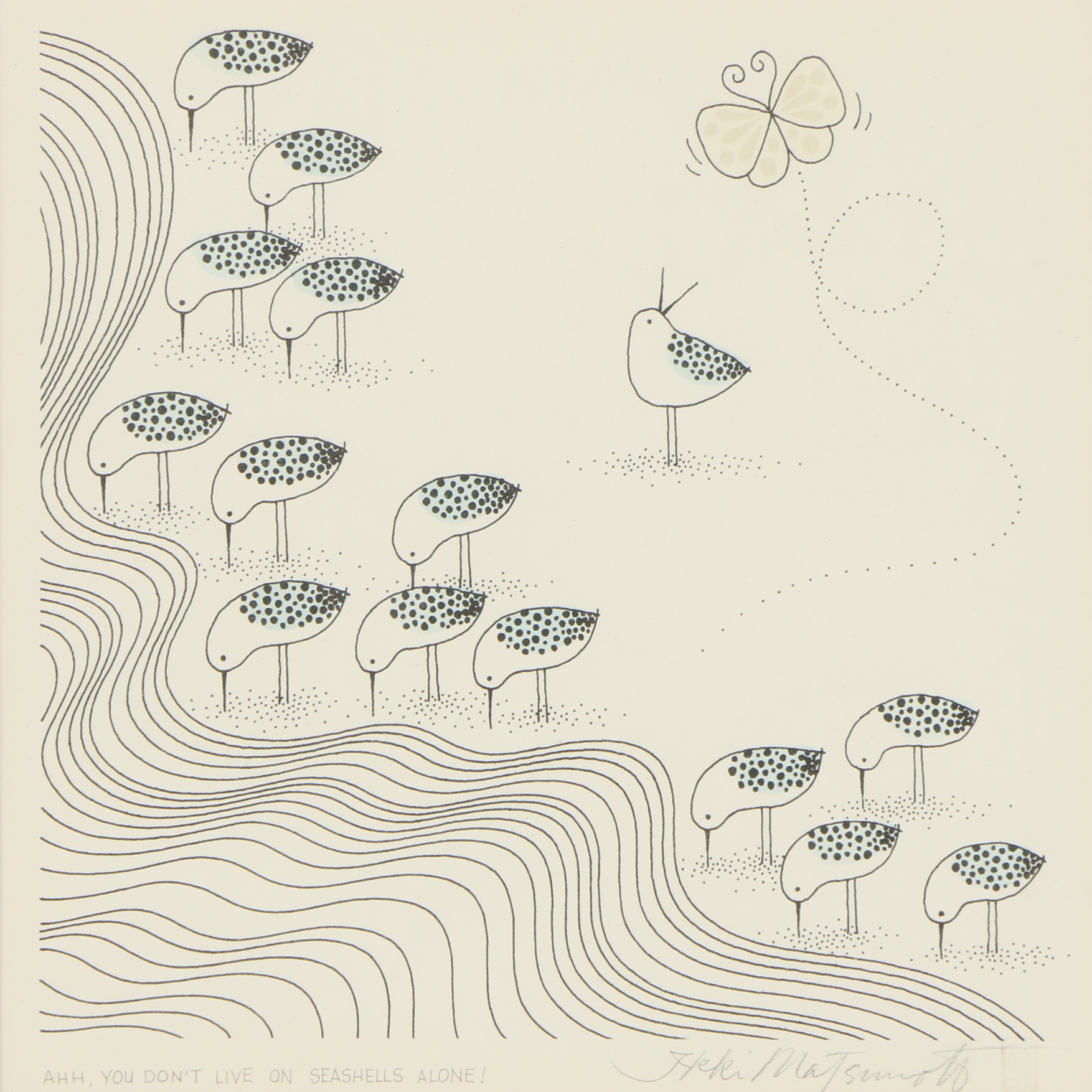 Ikki Matsumoto Giclee "Ahh, You Don't Live on Seashells Alone!"