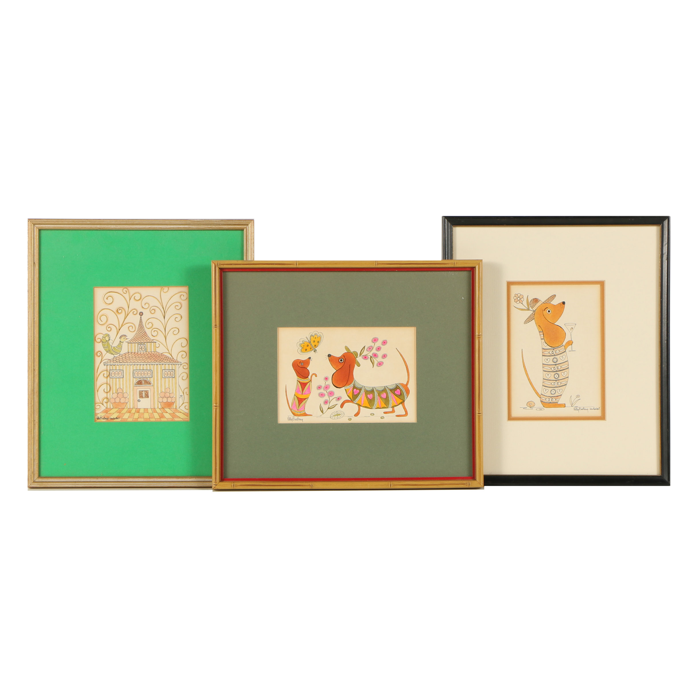 Polly Bushong Drawings Featuring "Five O'Clock"