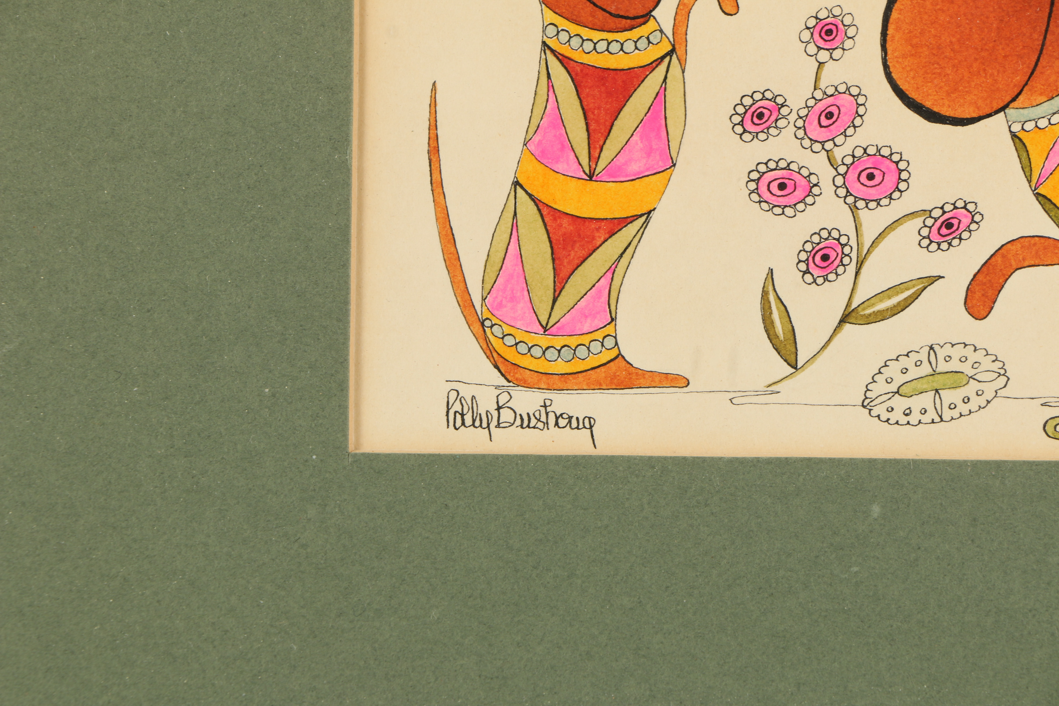 Polly Bushong Drawings Featuring "Five O'Clock"