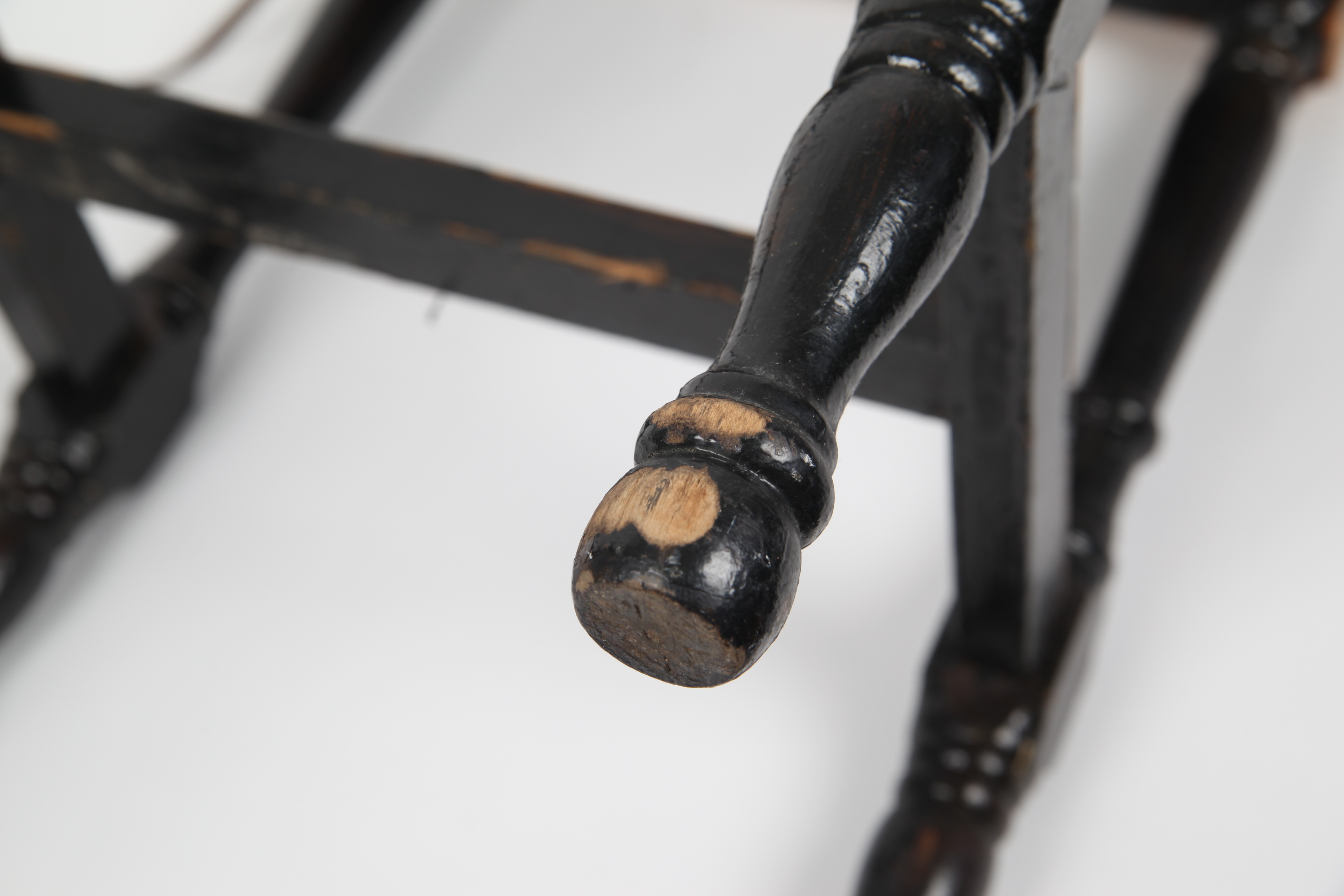 Vintage Handcrafted Wood Matchstick Table Lamp with Table