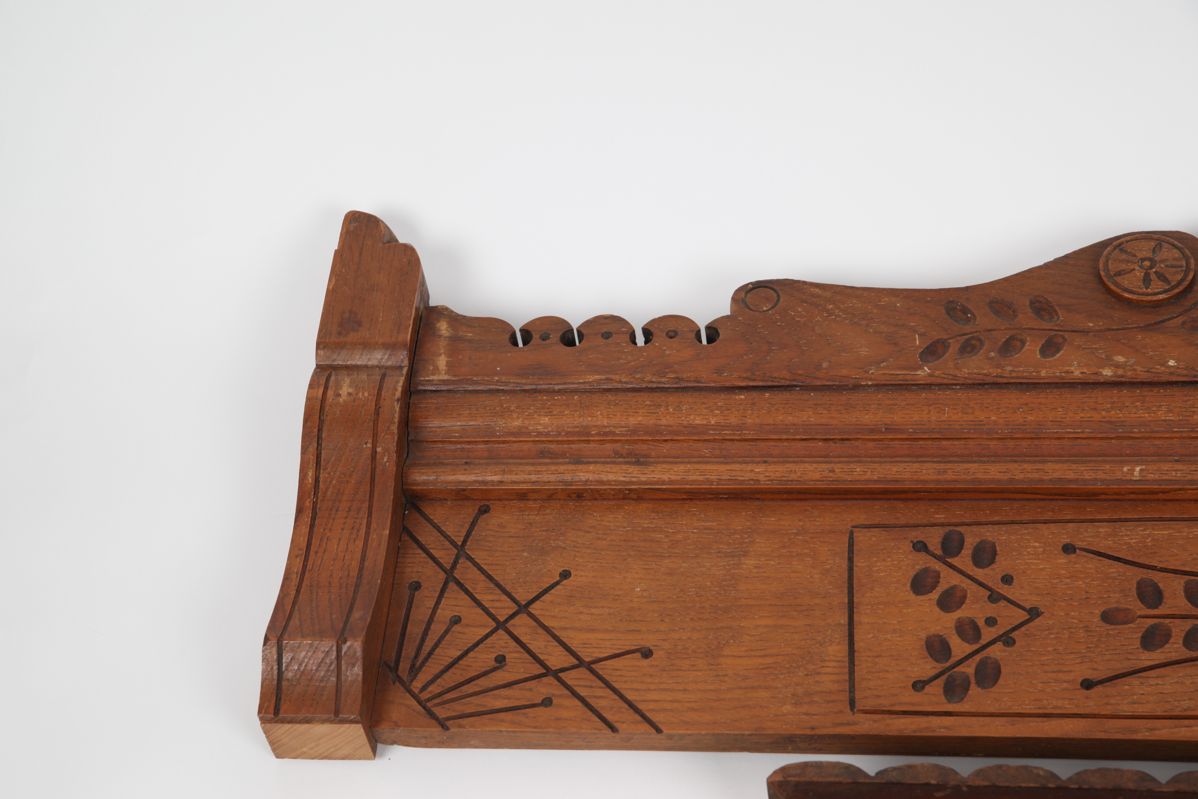 Antique Walnut Eastlake Cornice Pieces