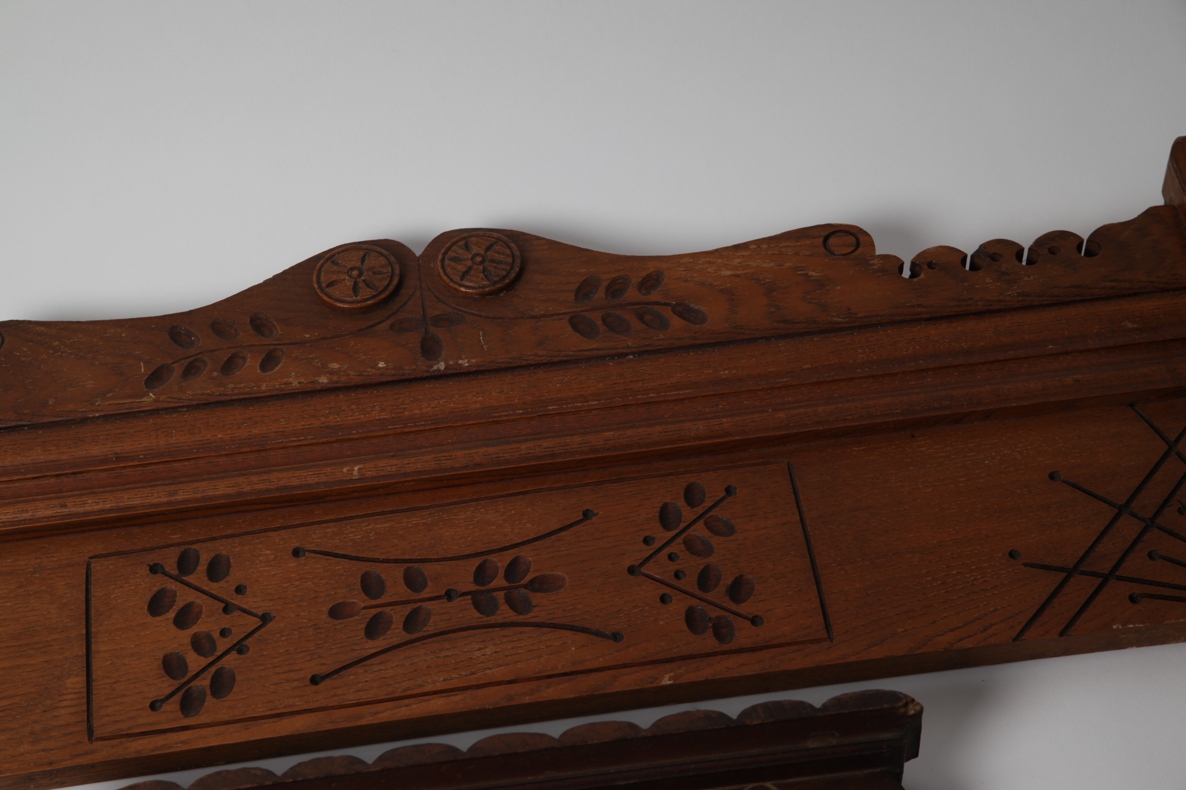 Antique Walnut Eastlake Cornice Pieces