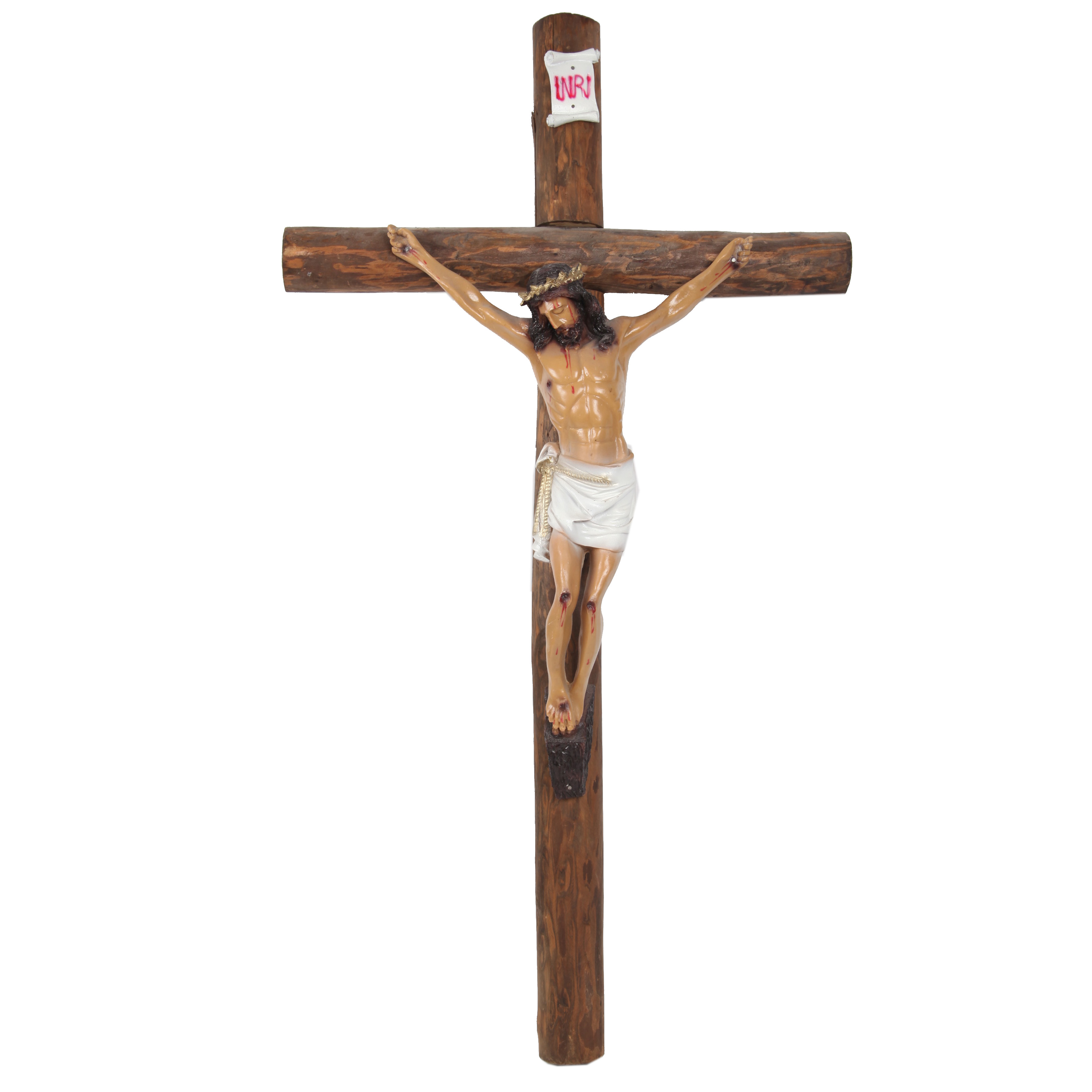 Wood and Resin Wall Crucifix