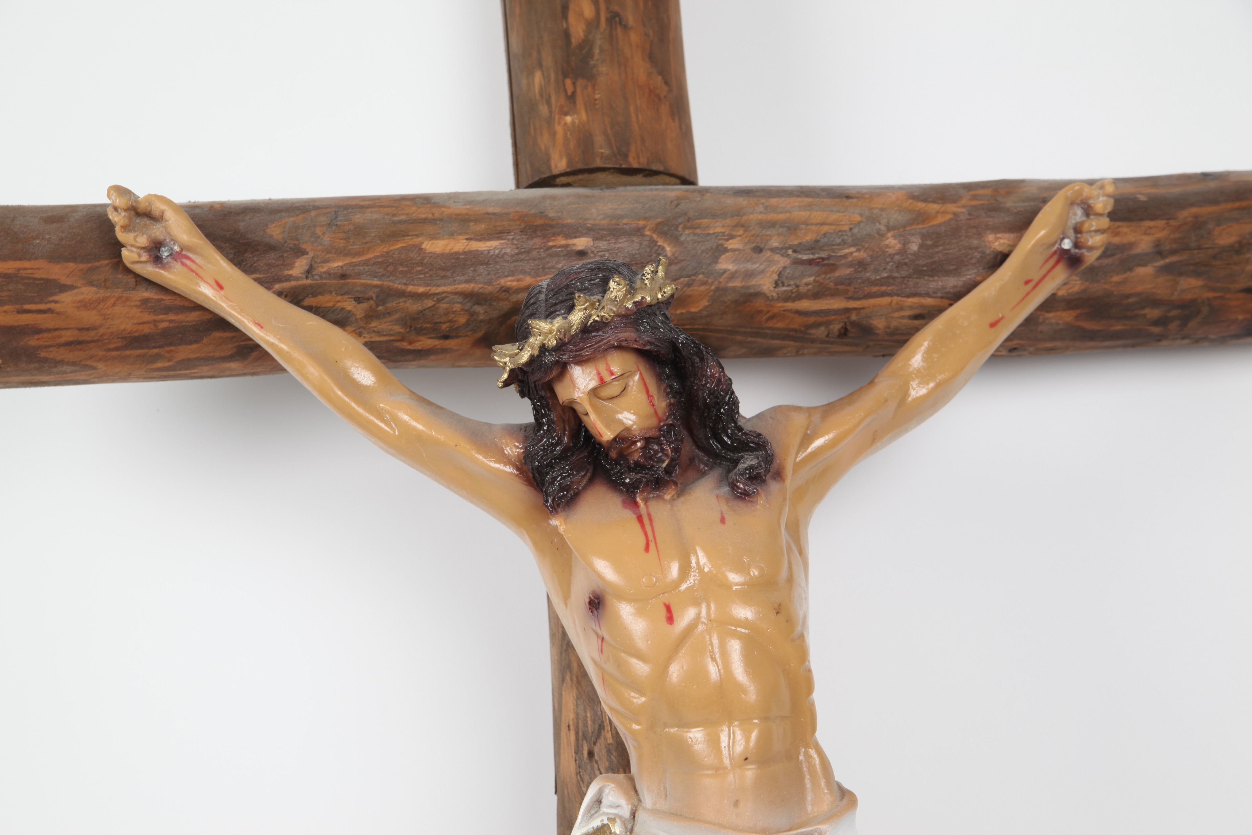 Wood and Resin Wall Crucifix