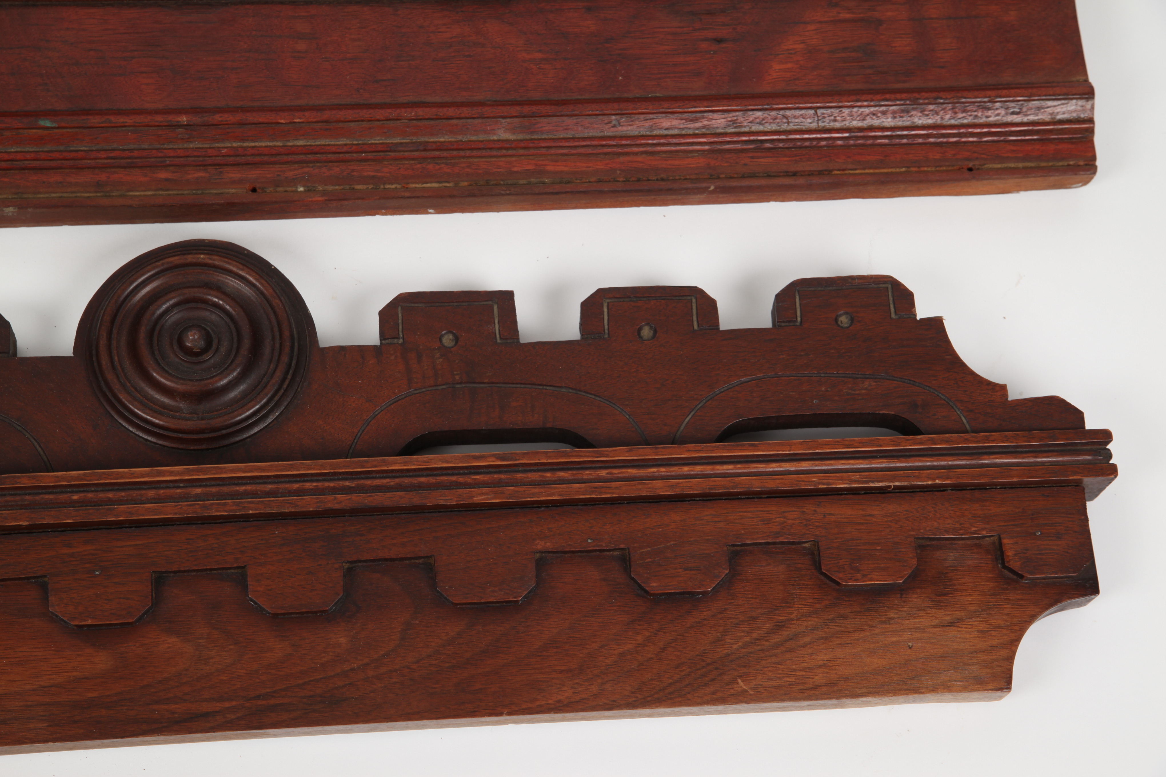 A Pair of Antique Walnut Cornices